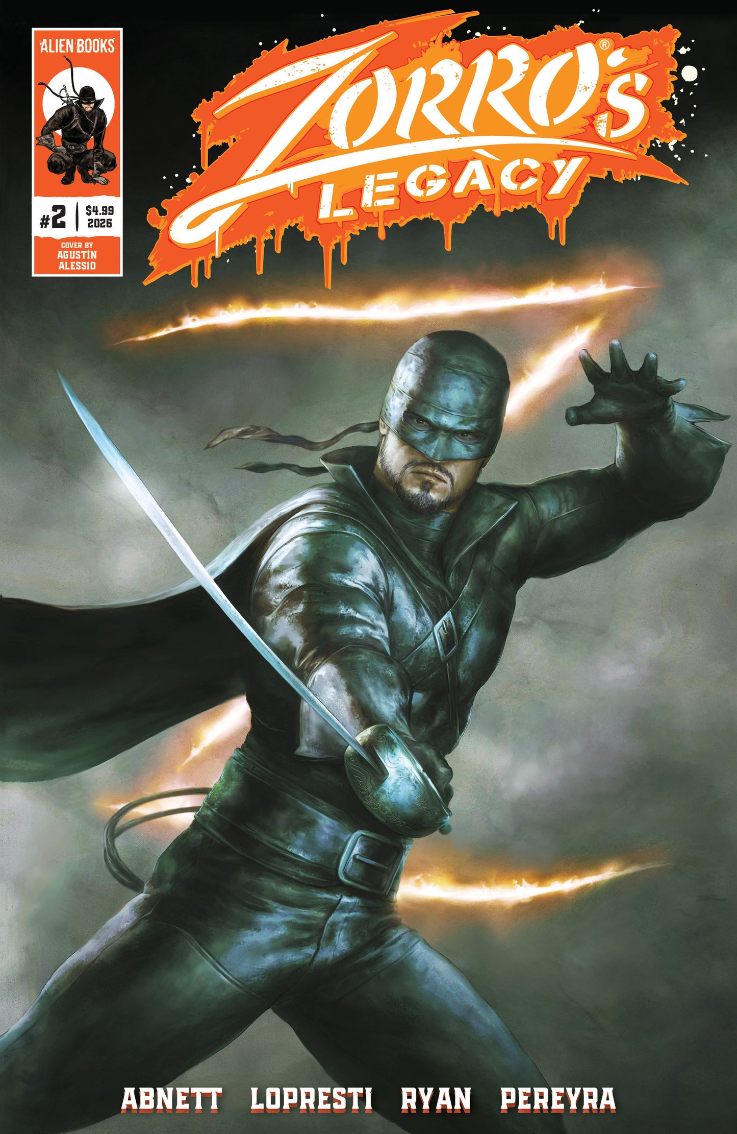 Zorro's Legacy #2 Variant C (Alessio) ISBN: 73238818484200231 - FOC DATE: 7/12/26 - Release Date: 8/19/26