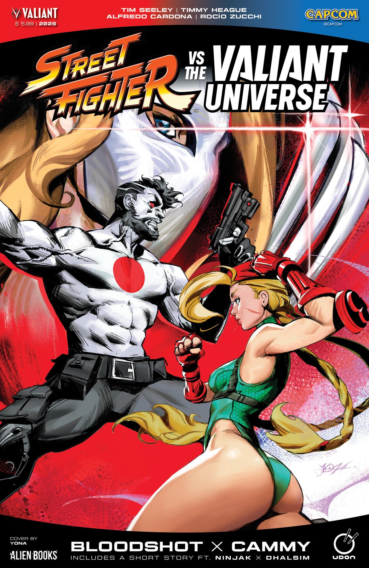 Street Fighter Vs. The Valiant Universe Special Variant B (Yonas) ISBN: 73238818694500121 - FOC DATE: 6/21/26 - Release Date: 7/29/26
