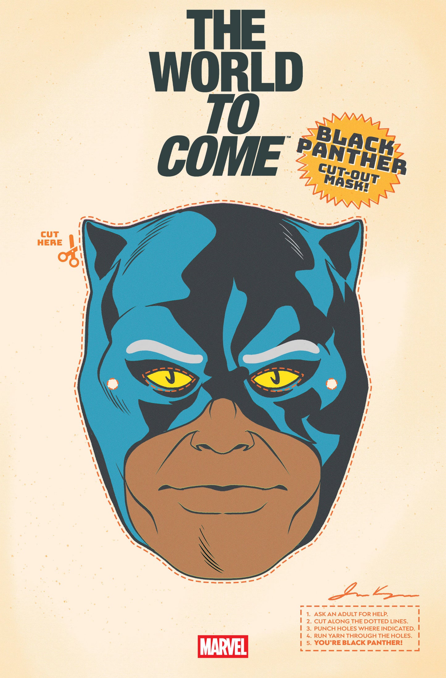 MARVEL KNIGHTS: THE WORLD TO COME #4 RETRO HALLOWEEN MASK VARIANT - 9/17/25 - Release Date: 9/17/25
