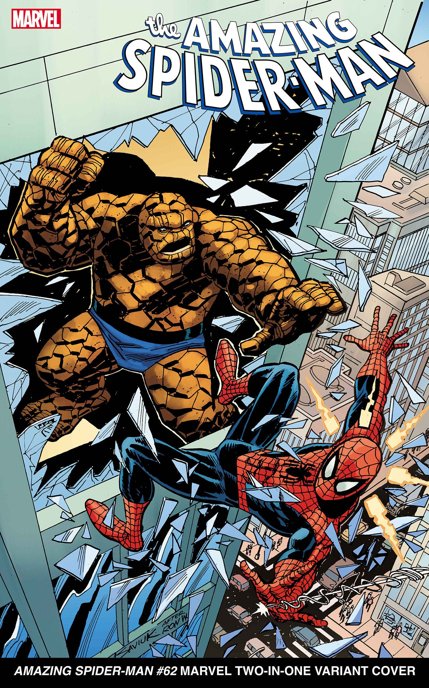 AMAZING SPIDER-MAN #62 ALEX SAVIUK MARVEL TWO-IN-ONE VARIANT - Release Date: 11/27/24