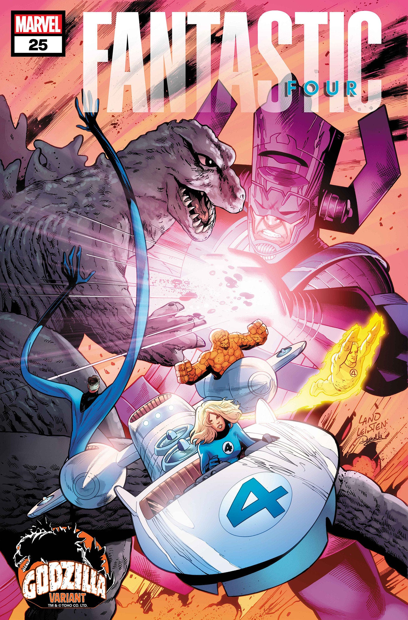 FANTASTIC FOUR #25 GREG LAND GODZILLA VARIANT - Release Date: 9/11/24