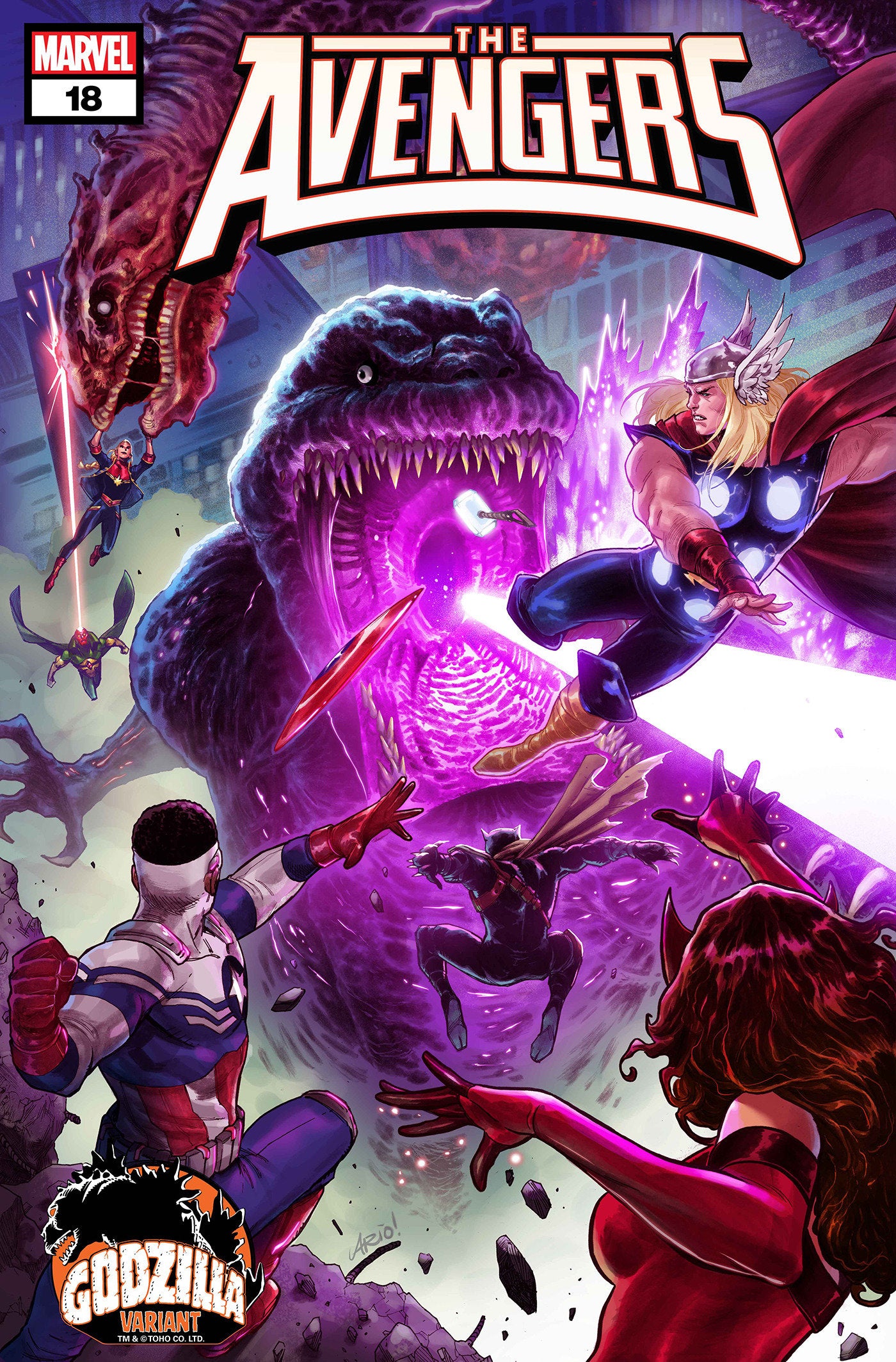 AVENGERS #18 ARIO ANINDITO GODZILLA VARIANT - Release Date: 9/18/24
