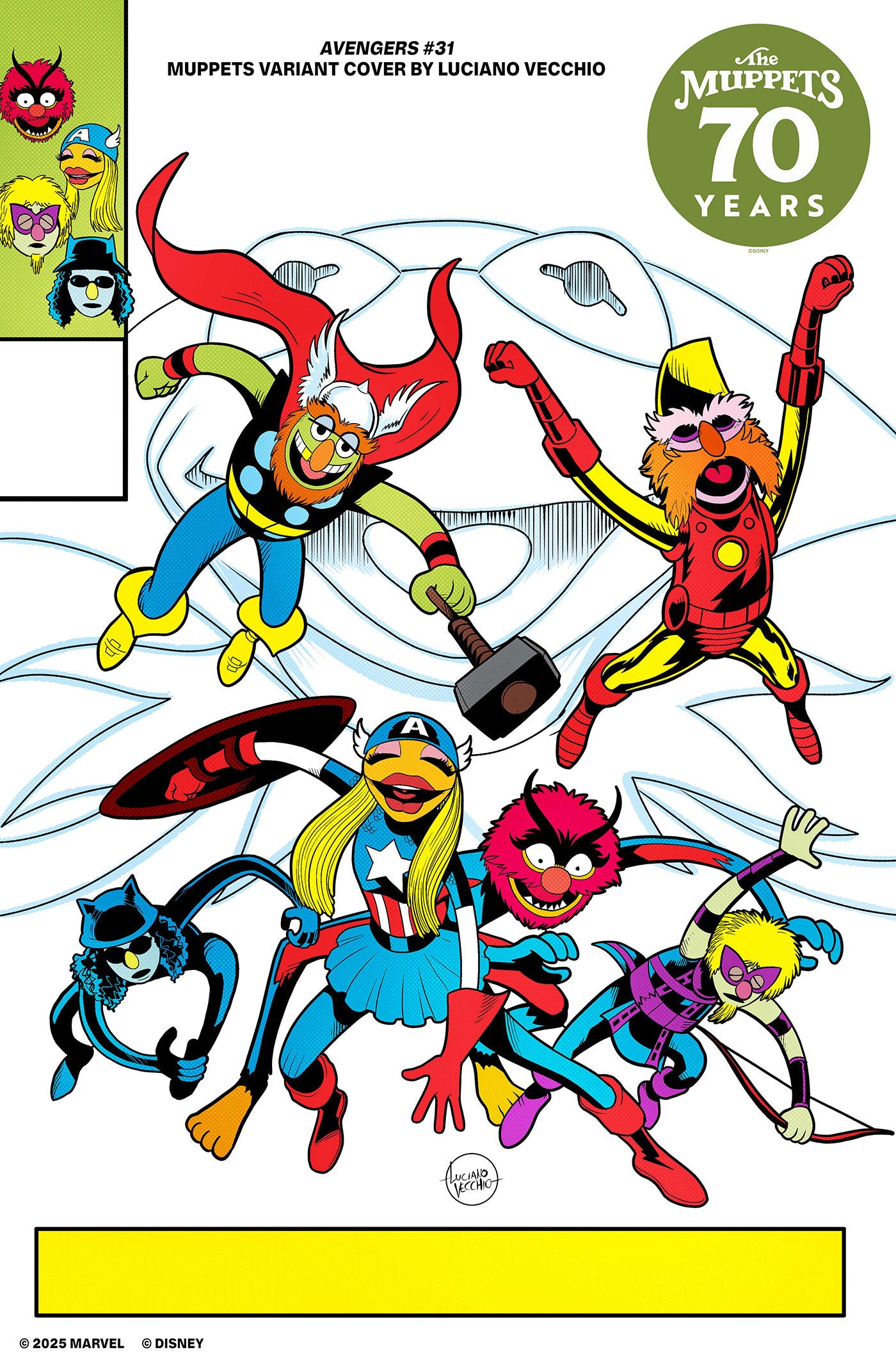 AVENGERS #31 LUCIANO VECCHIO MUPPETS VARIANT ISBN: 75960620426703141 - Release Date: 10/8/25