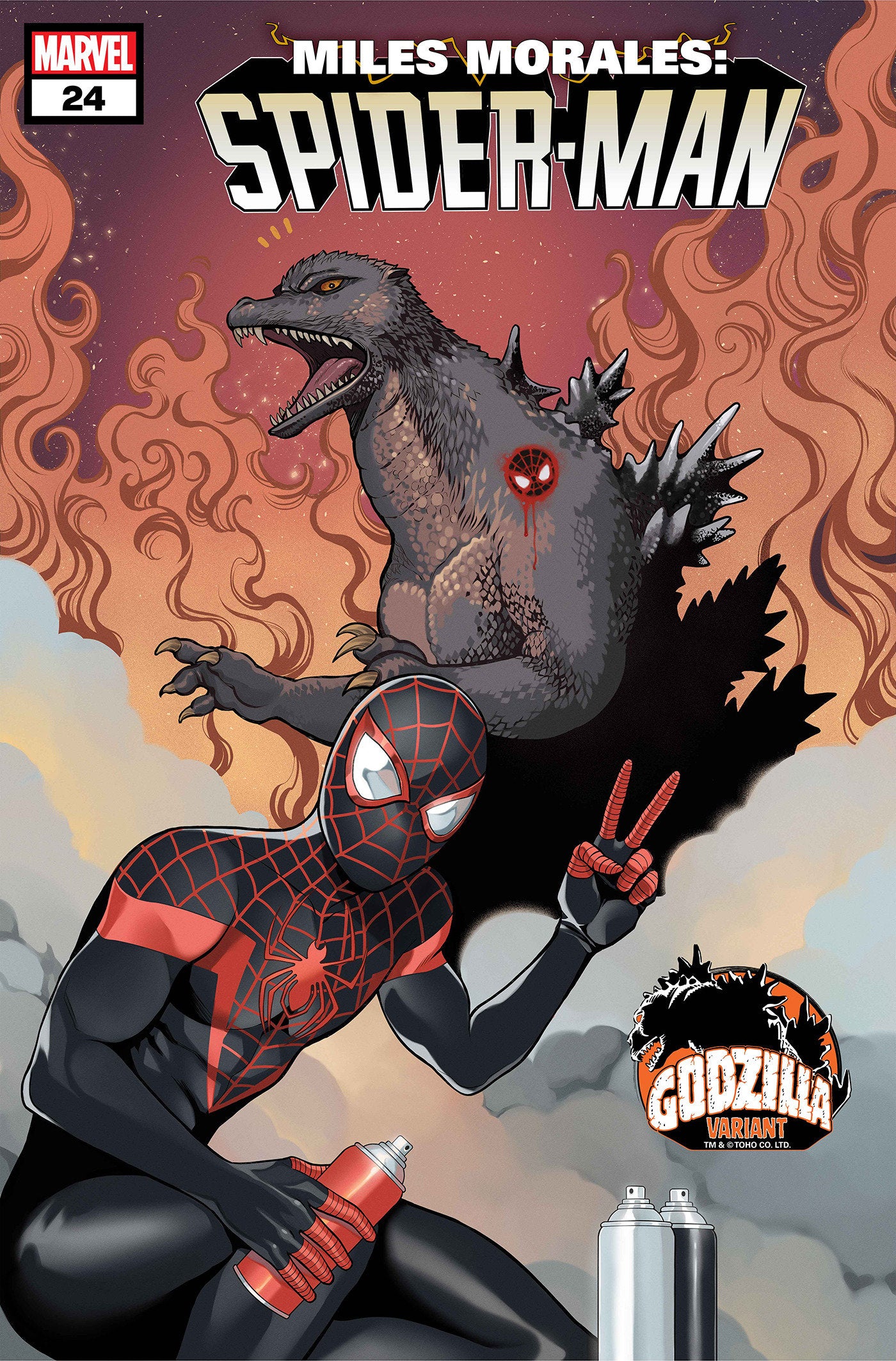 MILES MORALES: SPIDER-MAN #24 ROMY JONES GODZILLA VARIANT - Release Date: 9/4/24
