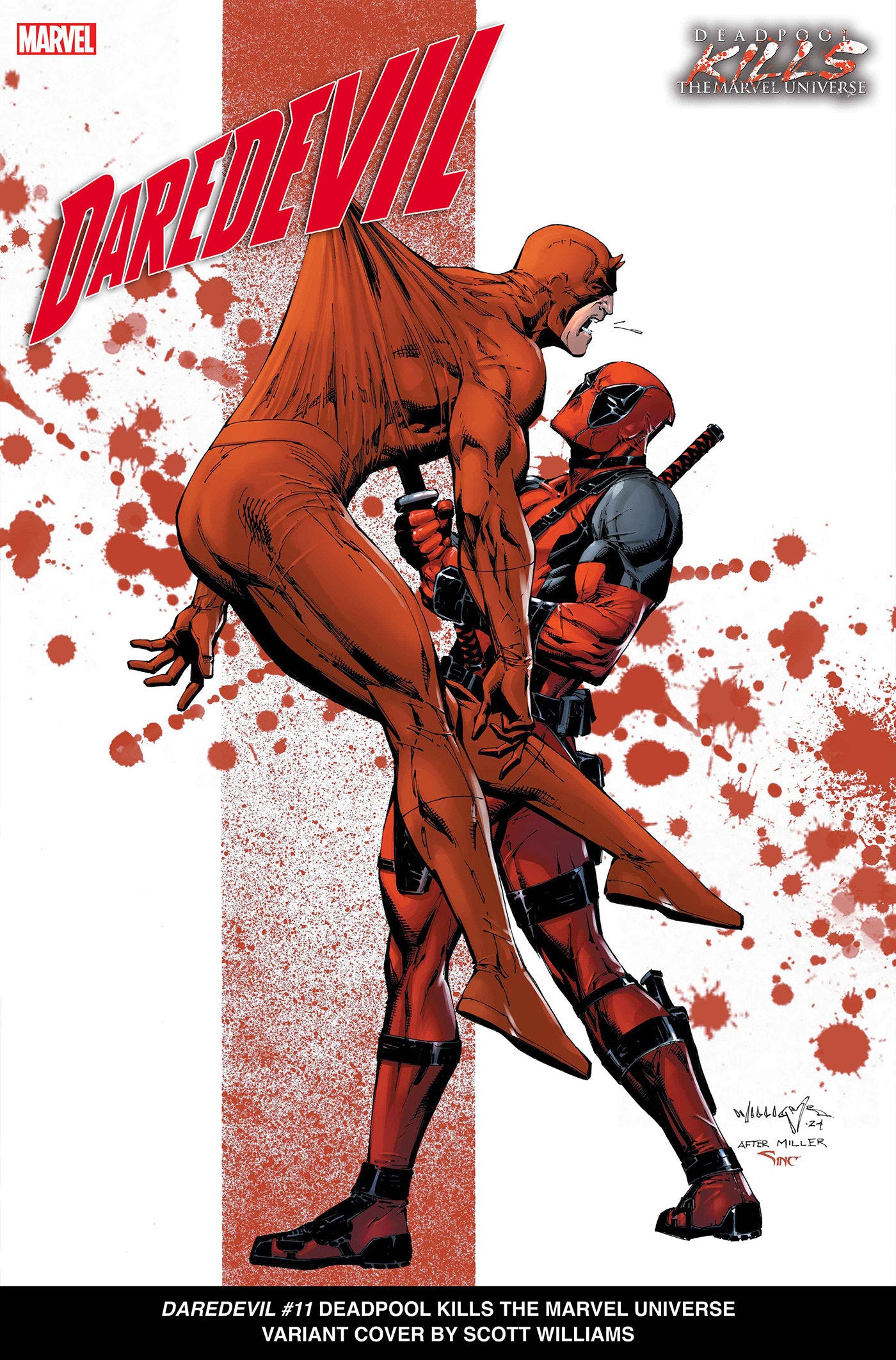DAREDEVIL #11 SCOTT WILLIAMS DEADPOOL KILLS THE MARVEL UNIVERSE VARIANT - Release Date: 7/10/24