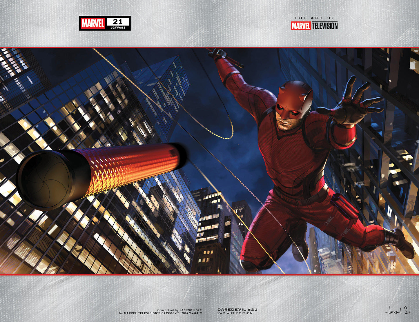 DAREDEVIL #21 JACKSON SZE MARVEL TELEVISION WRAPAROUND VARIANT - Release Date: 5/7/25