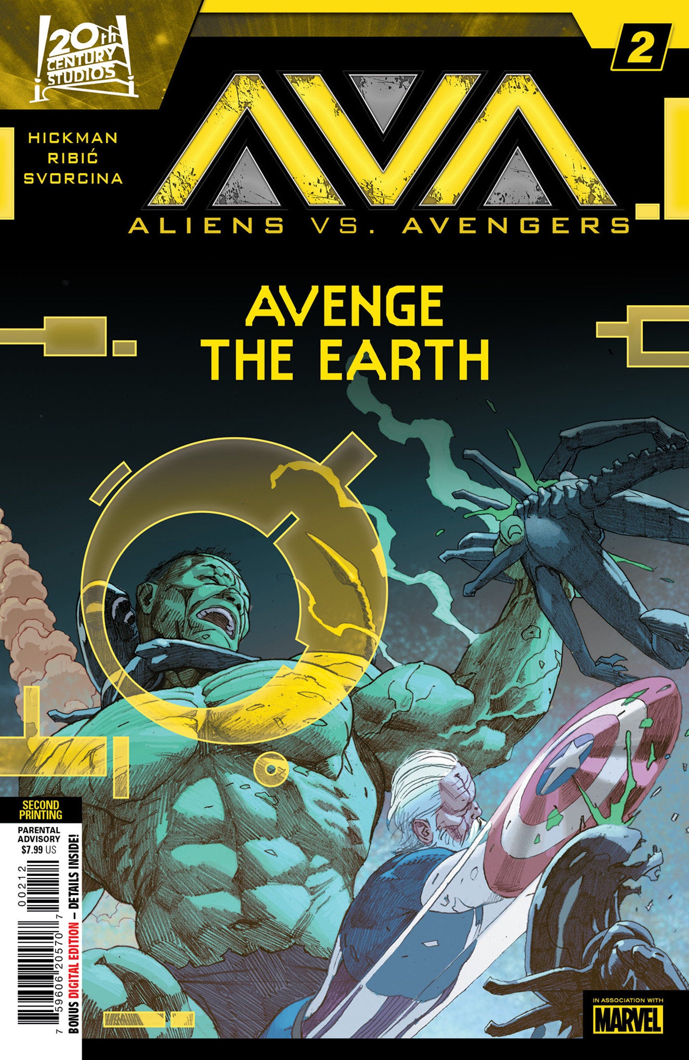 ALIENS VS. AVENGERS #2 ESAD RIBIC 2ND PRINTING VARIANT - Release Date: 1/1/25
