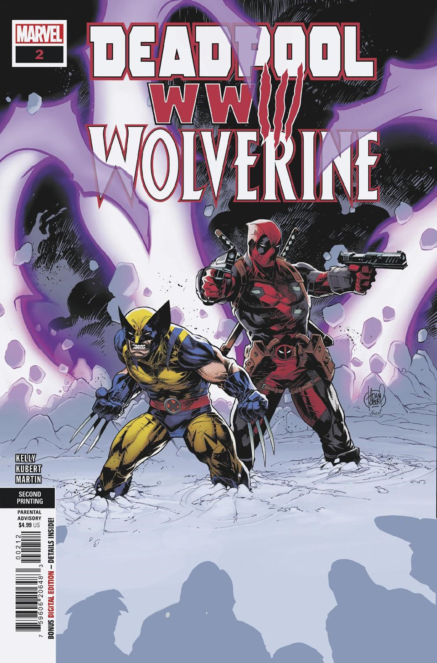 DEADPOOL & WOLVERINE: WWIII #2 ADAM KUBERT 2ND PRINTING VARIANT -Releases: 7/31/24
