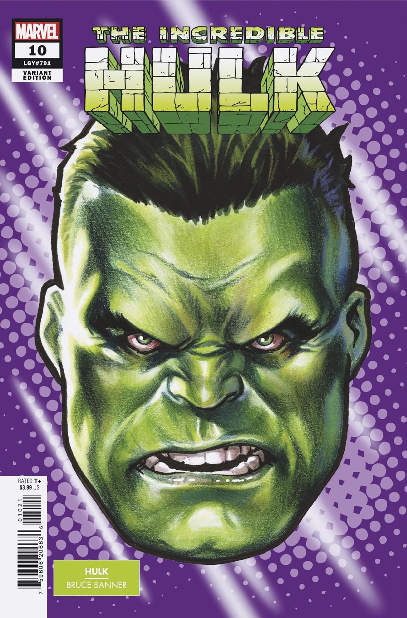 INCREDIBLE HULK #10 MARK BROOKS HEADSHOT VARIANT - Release Date: 3/27/24