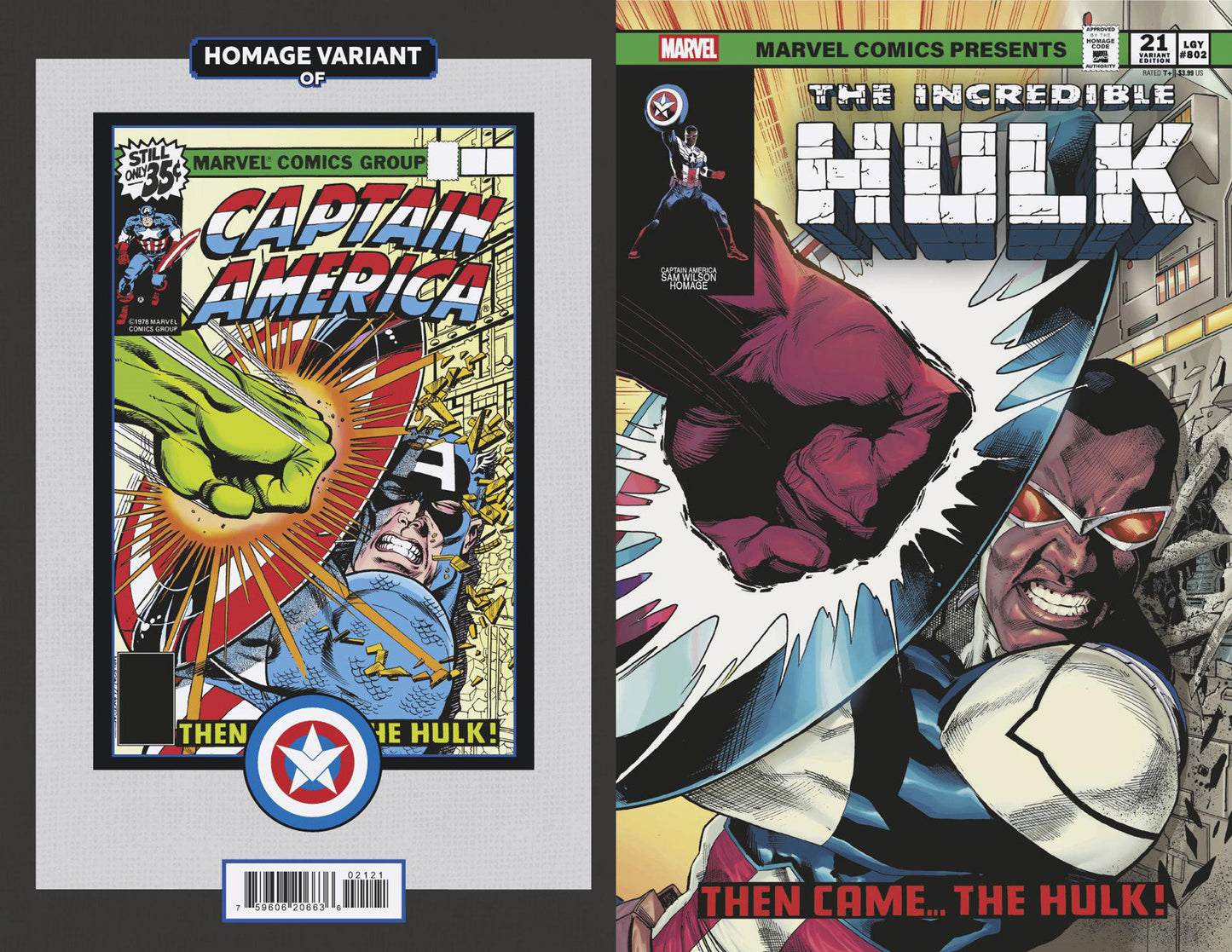 INCREDIBLE HULK #21 GEOFF SHAW CAPTAIN AMERICA SAM WILSON HOMAGE VARIANT - Release Date: 1/15/25
