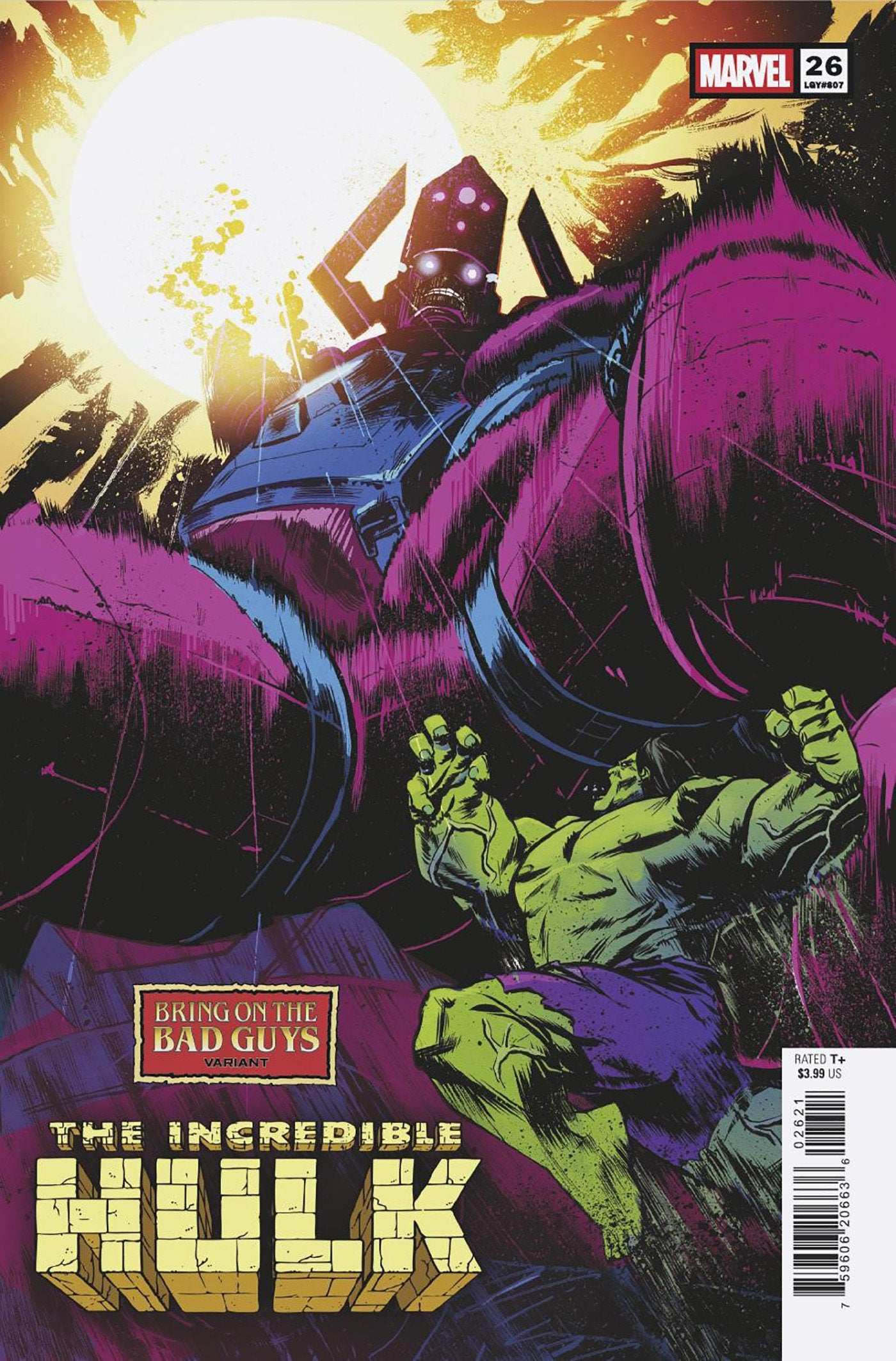 INCREDIBLE HULK #26 SANFORD GREENE BRING ON THE BAD GUYS VARIANT - Release Date: 6/25/25