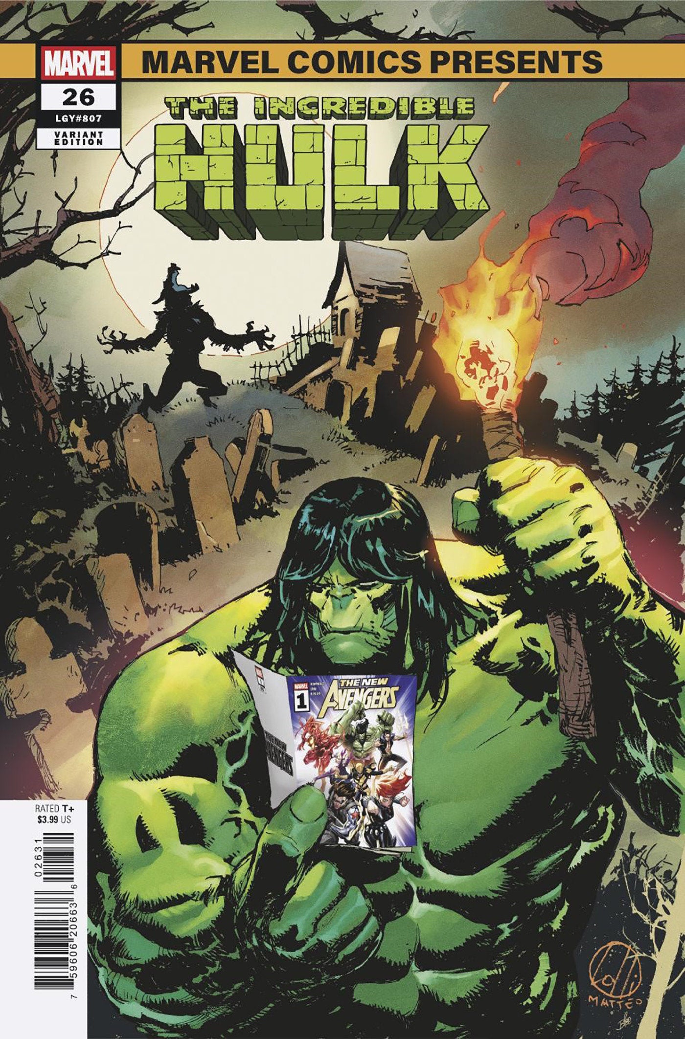 INCREDIBLE HULK #26 MATTEO LOLLI MARVEL COMICS PRESENTS VARIANT - Release Date: 6/25/25