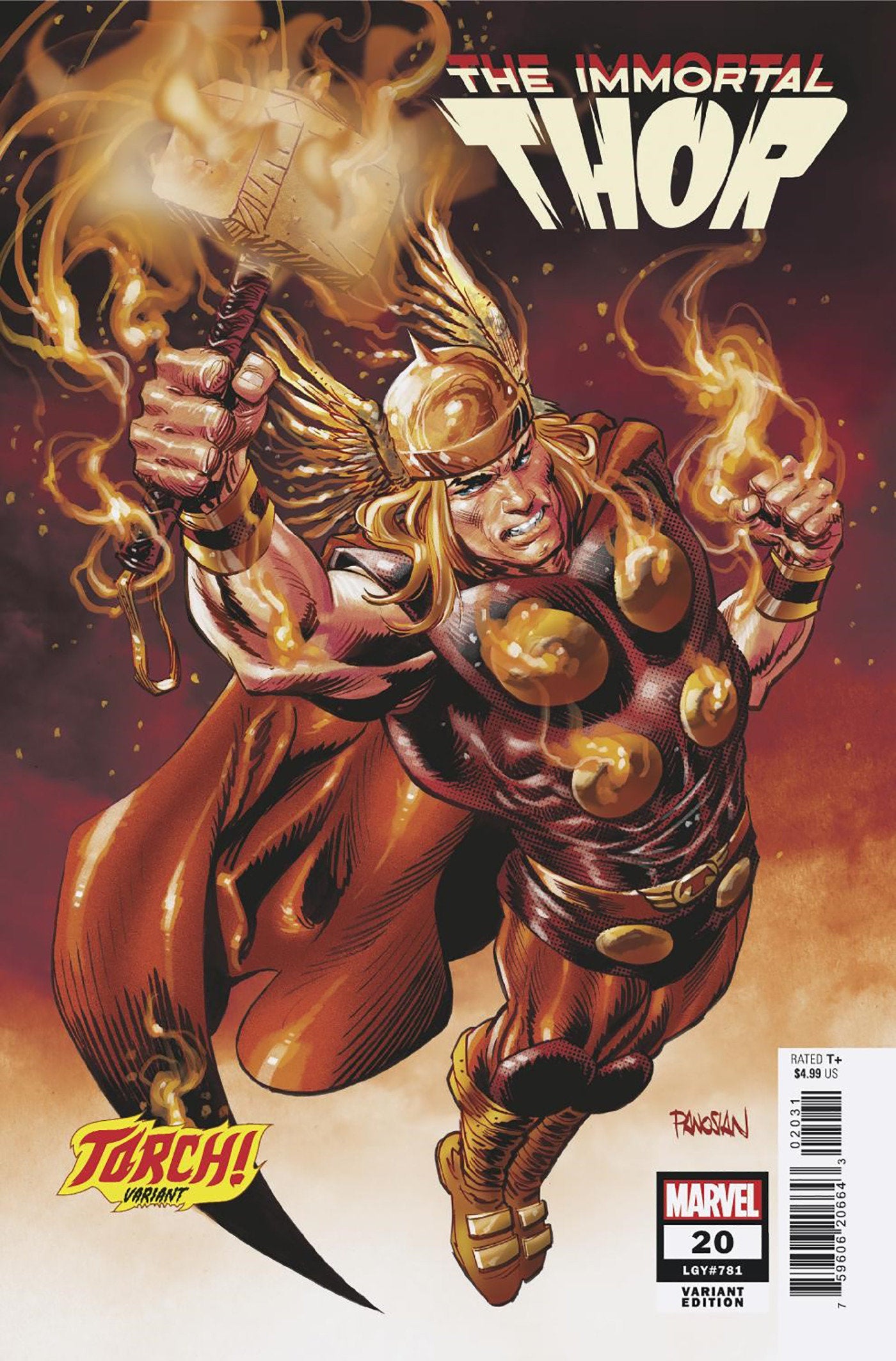 IMMORTAL THOR #20 DAN PANOSIAN TORCH! VARIANT - Release Date: 2/12/25