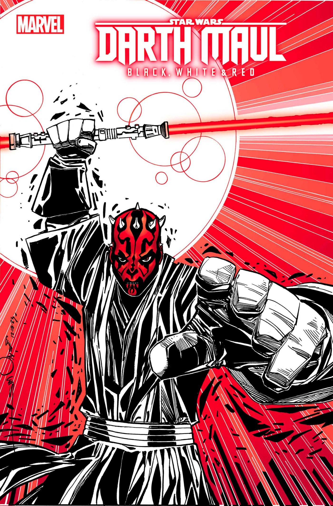 STAR WARS: DARTH MAUL - BLACK, WHITE & RED #4 WALT SIMONSON VARIANT - Release Date: 7/31/24