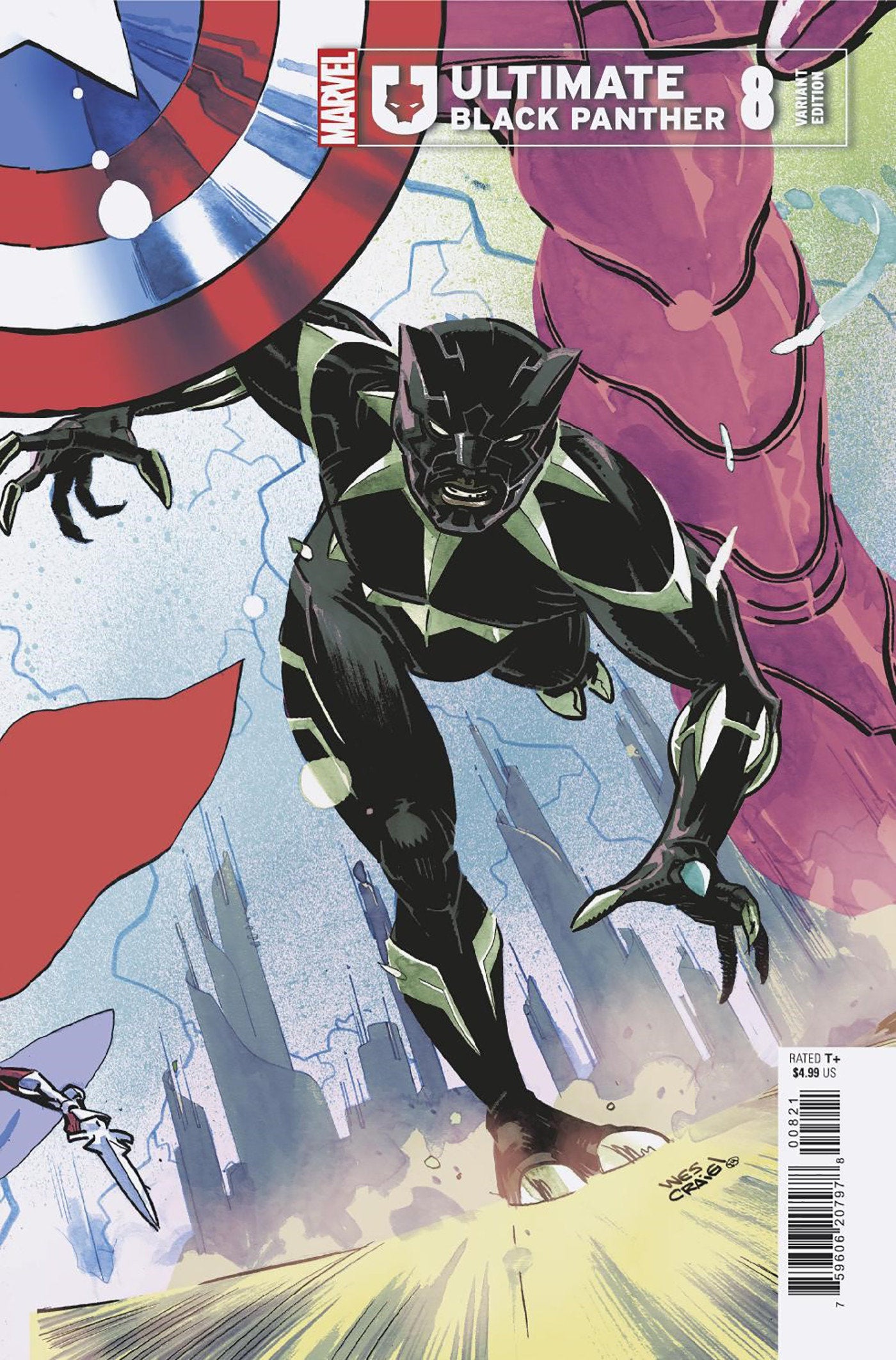 ULTIMATE BLACK PANTHER #8 WES CRAIG CONNECTING VARIANT - Release Date: 9/11/24