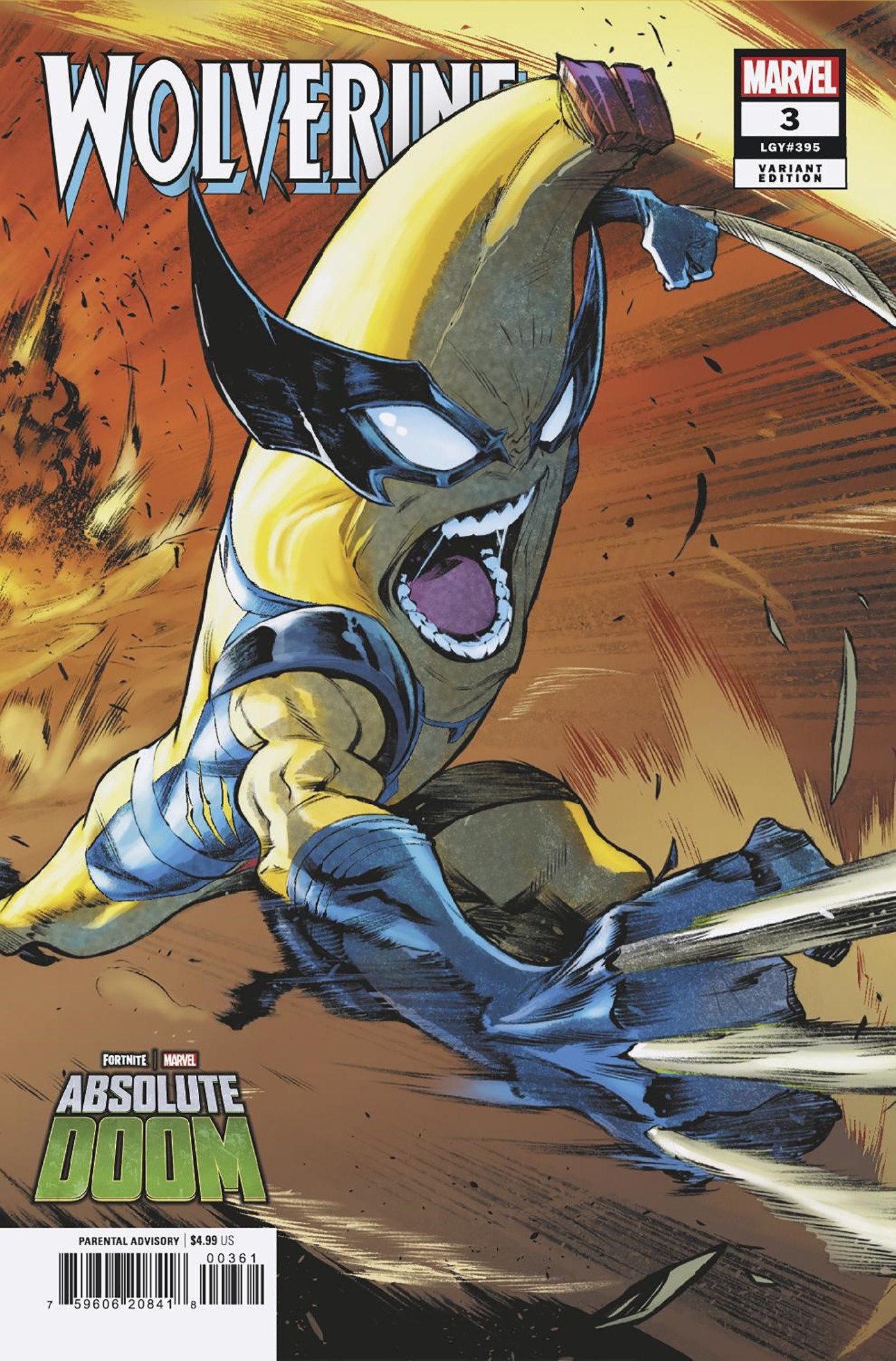 WOLVERINE #3 IBAN COELLO MARVEL FORTNITE PEELVERINE VARIANT - Release Date: 11/20/24