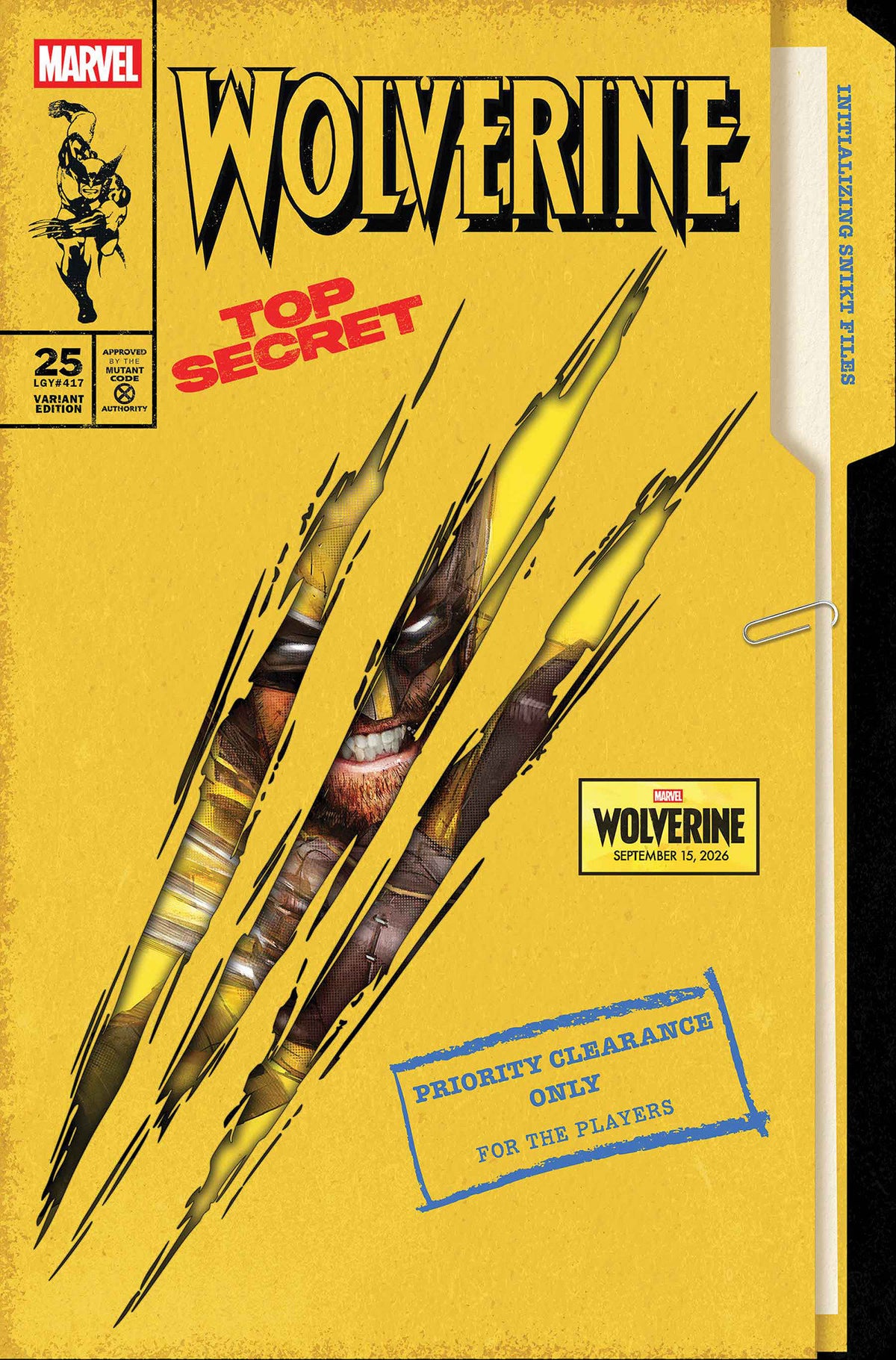 WOLVERINE #25 JOCK MARVEL GAMES VARIANT ISBN: 75960620841802541 - FOC DATE: 7/12/26 - Release Date: 8/12/26
