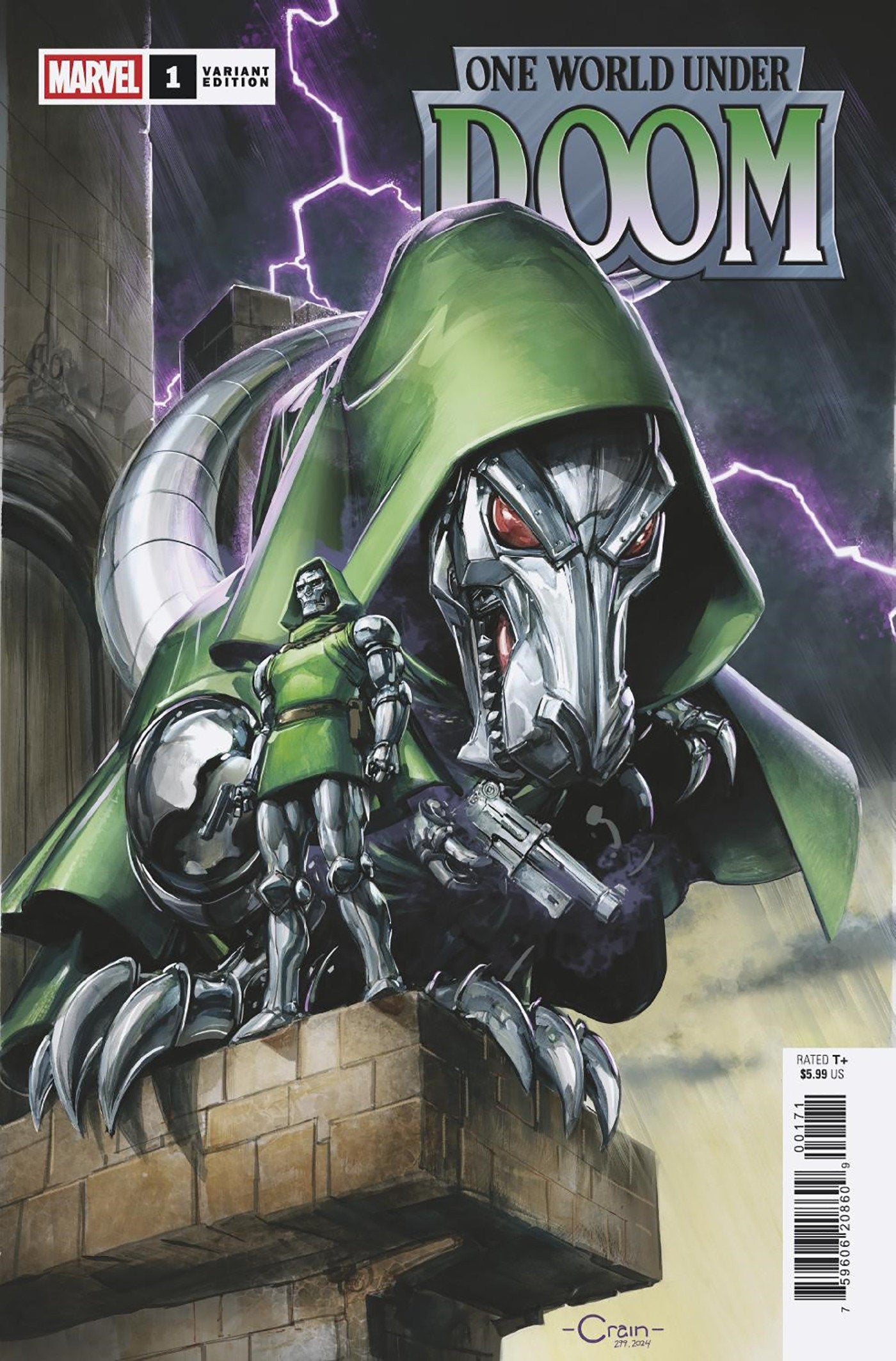 ONE WORLD UNDER DOOM #1 CLAYTON CRAIN DOOMASAUR VARIANT - Release Date: 2/12/25