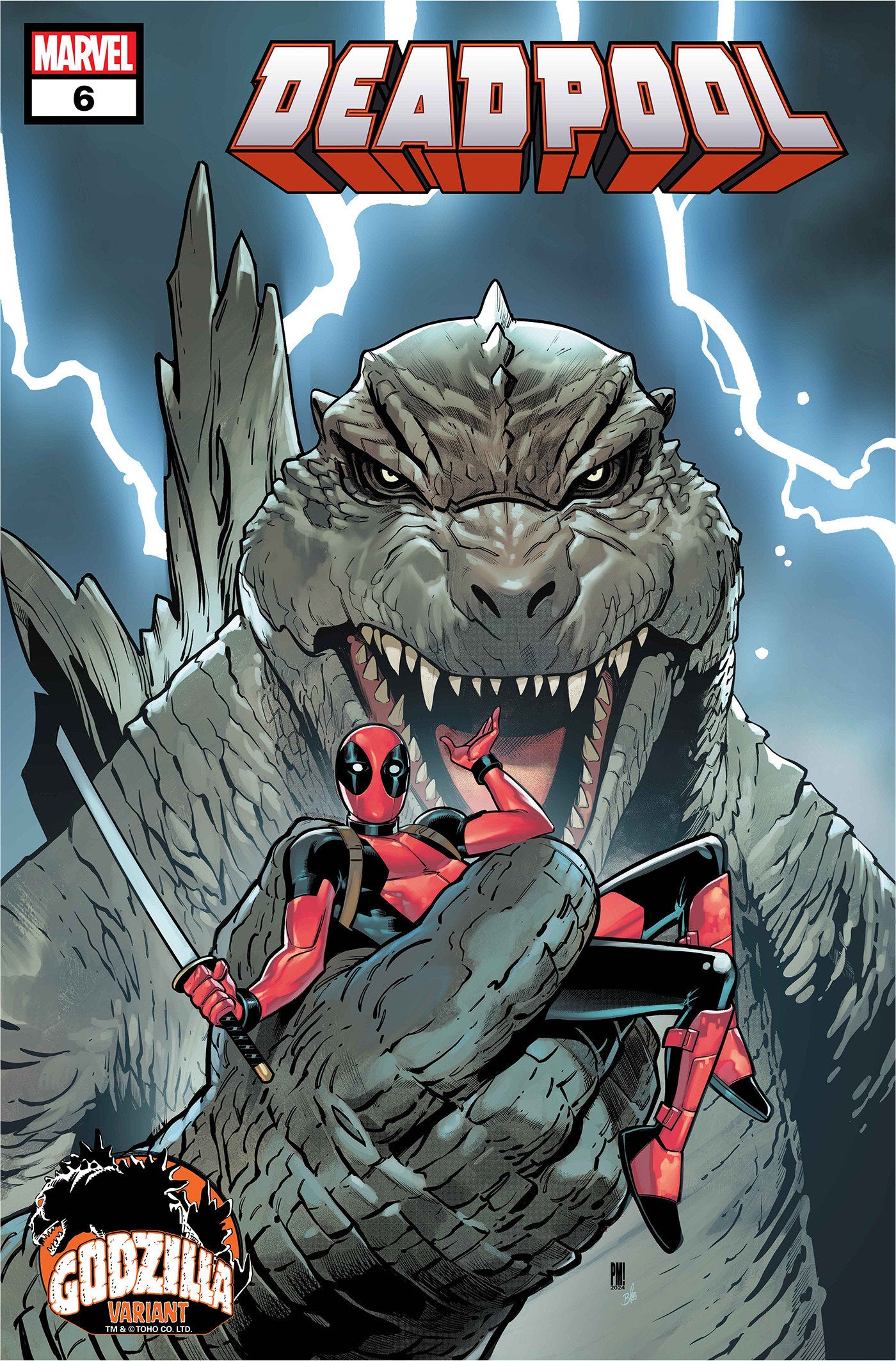 DEADPOOL #6 PACO MEDINA GODZILLA VARIANT - Release Date: 9/18/24