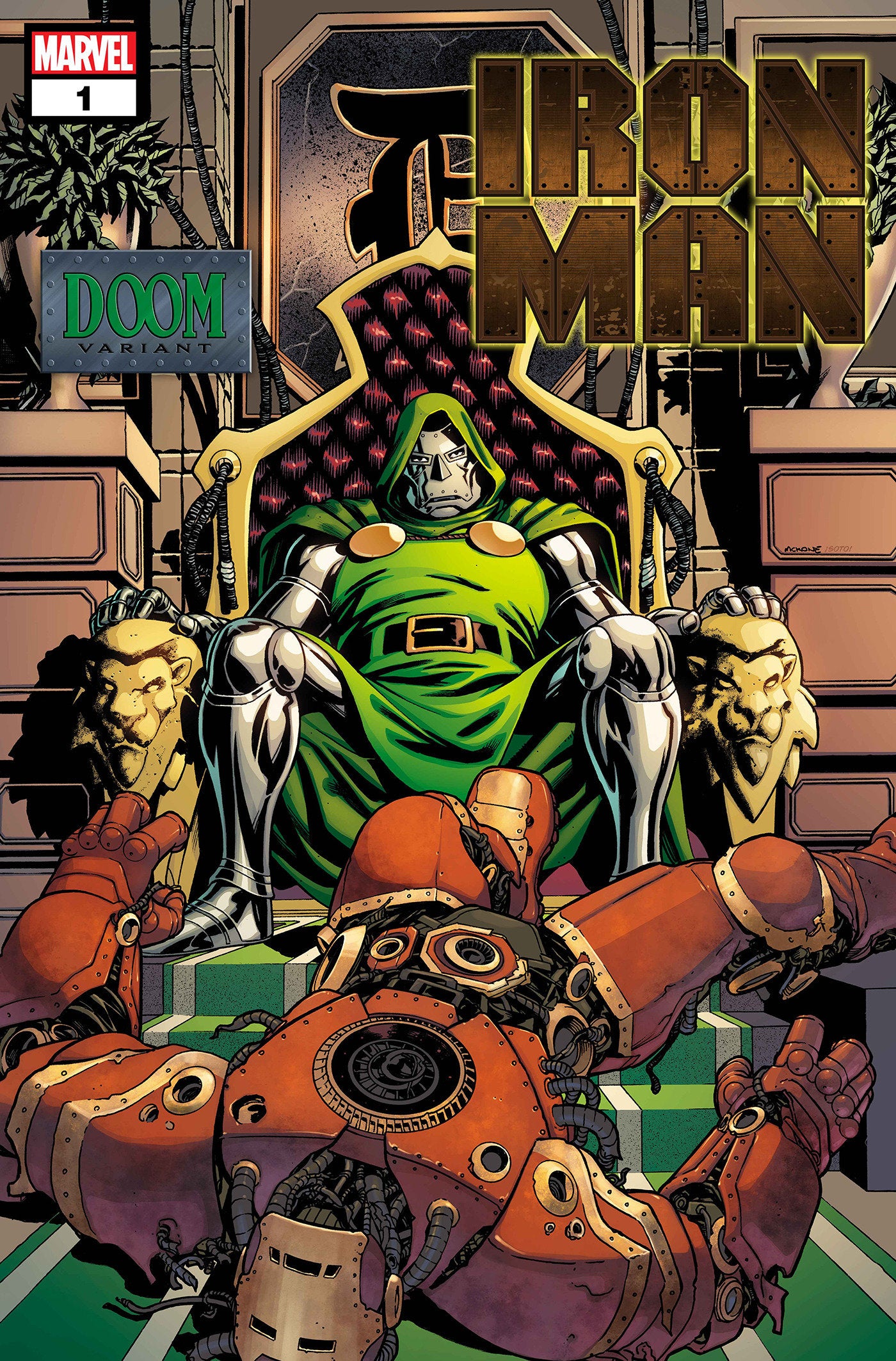IRON MAN #1 MIKE MCKONE DOOM VARIANT - Release Date: 10/23/24