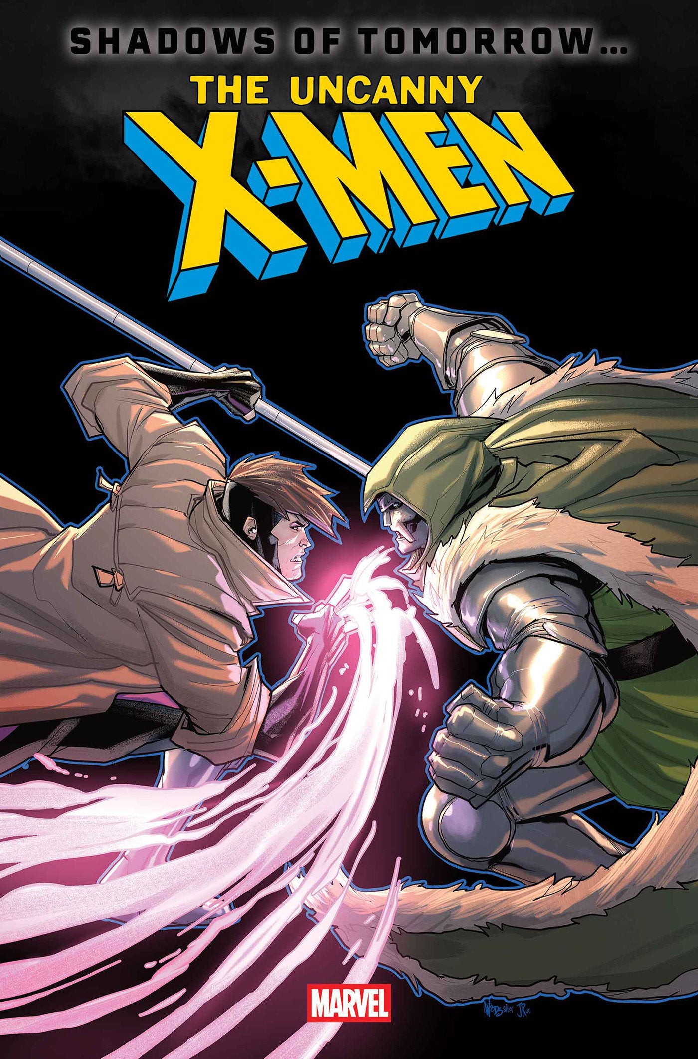 UNCANNY X-MEN #25 PETE WOODS DOOM HOMAGE VARIANT ISBN: 75960620917002521 - FOC DATE: 2/23/26 - Release Date: 3/25/26