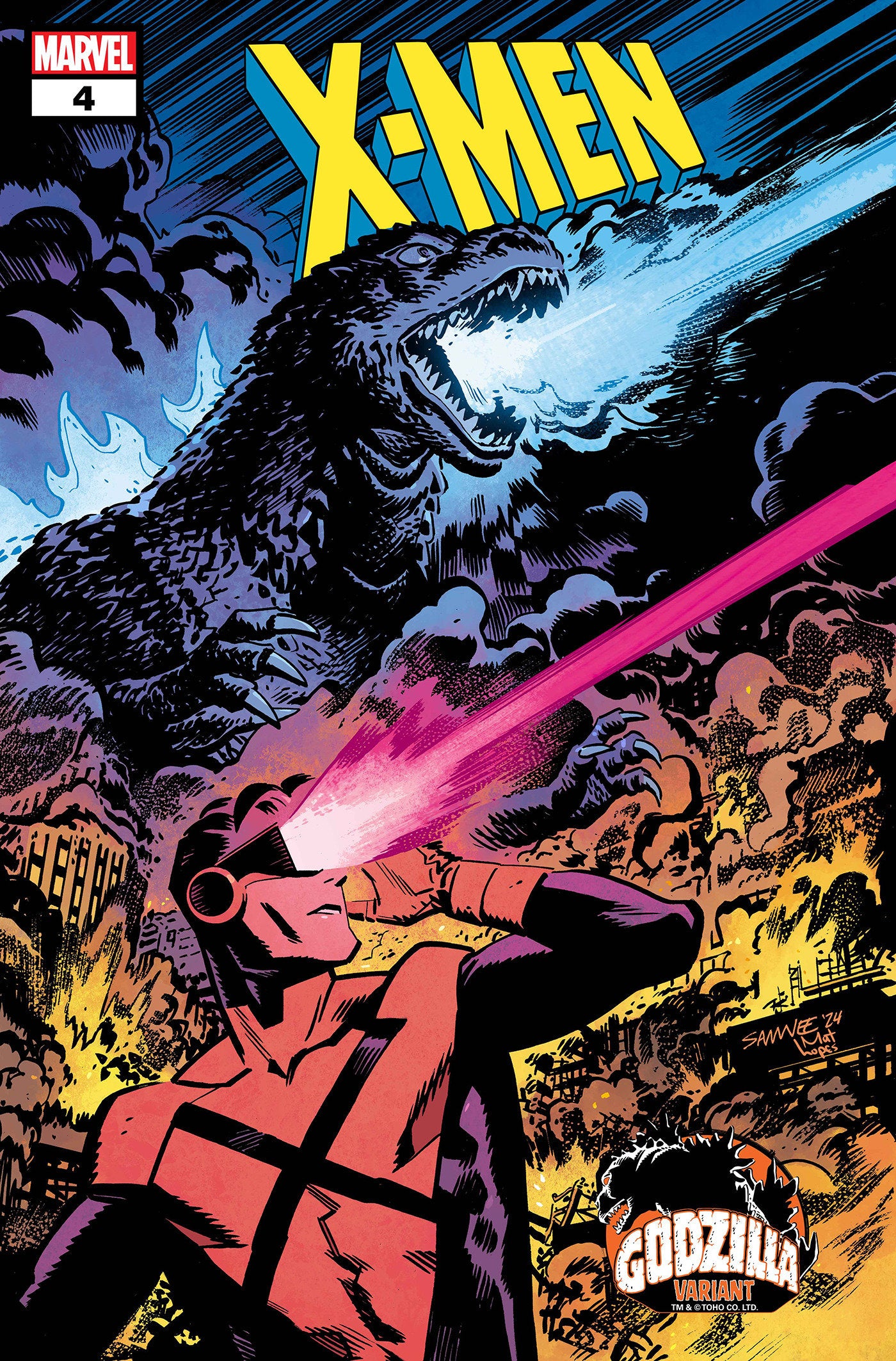 X-MEN #4 CHRIS SAMNEE GODZILLA VARIANT - Release Date: 9/18/24