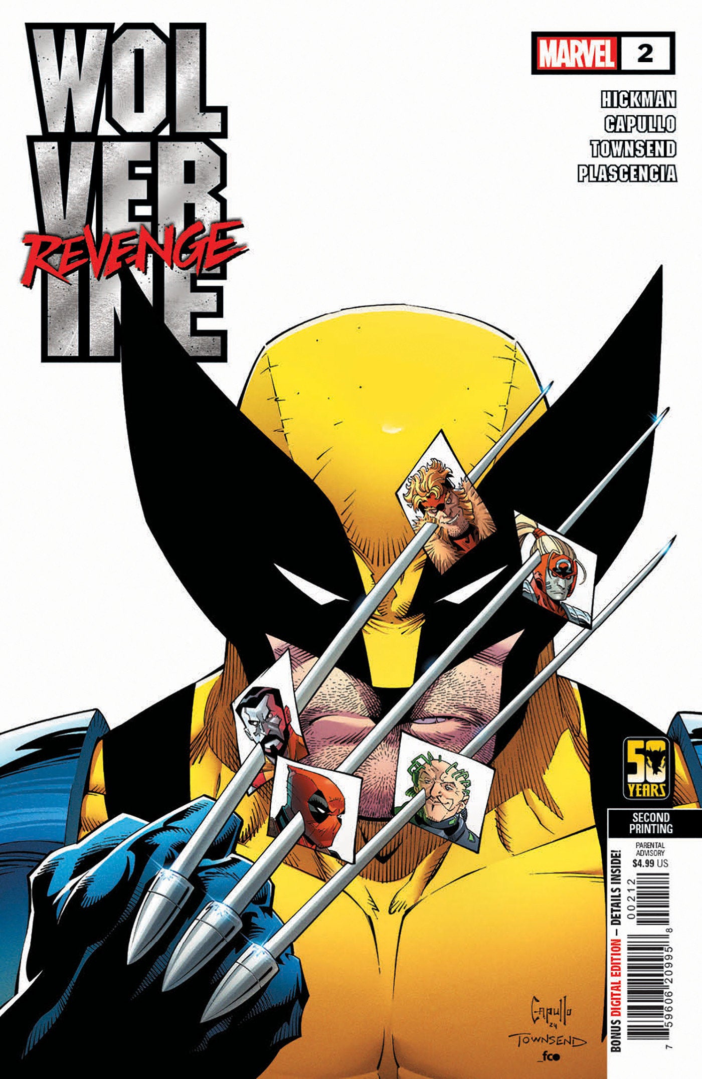 WOLVERINE: REVENGE #2 GREG CAPULLO 2ND PRINTING VARIANT - Release Date: 11/20/24