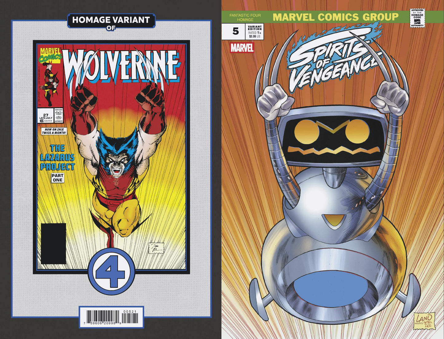 SPIRITS OF VENGEANCE #5 GREG LAND FANTASTIC FOUR HOMAGE VARIANT - Release Date: 1/15/25