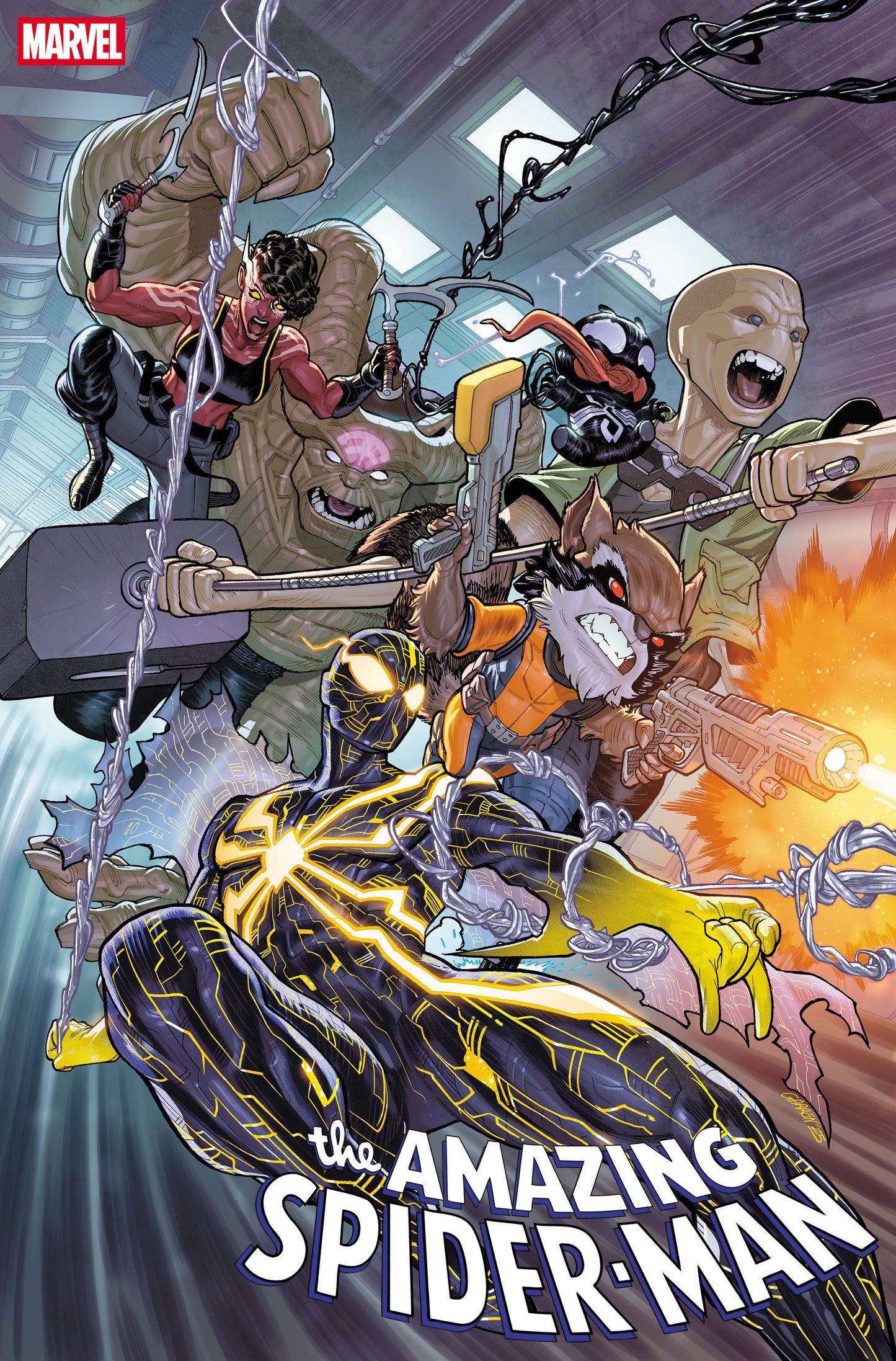 AMAZING SPIDER-MAN #11 JAVIER GARRON SPOILER VARIANT - 9/3/25 - Release Date: 9/3/25