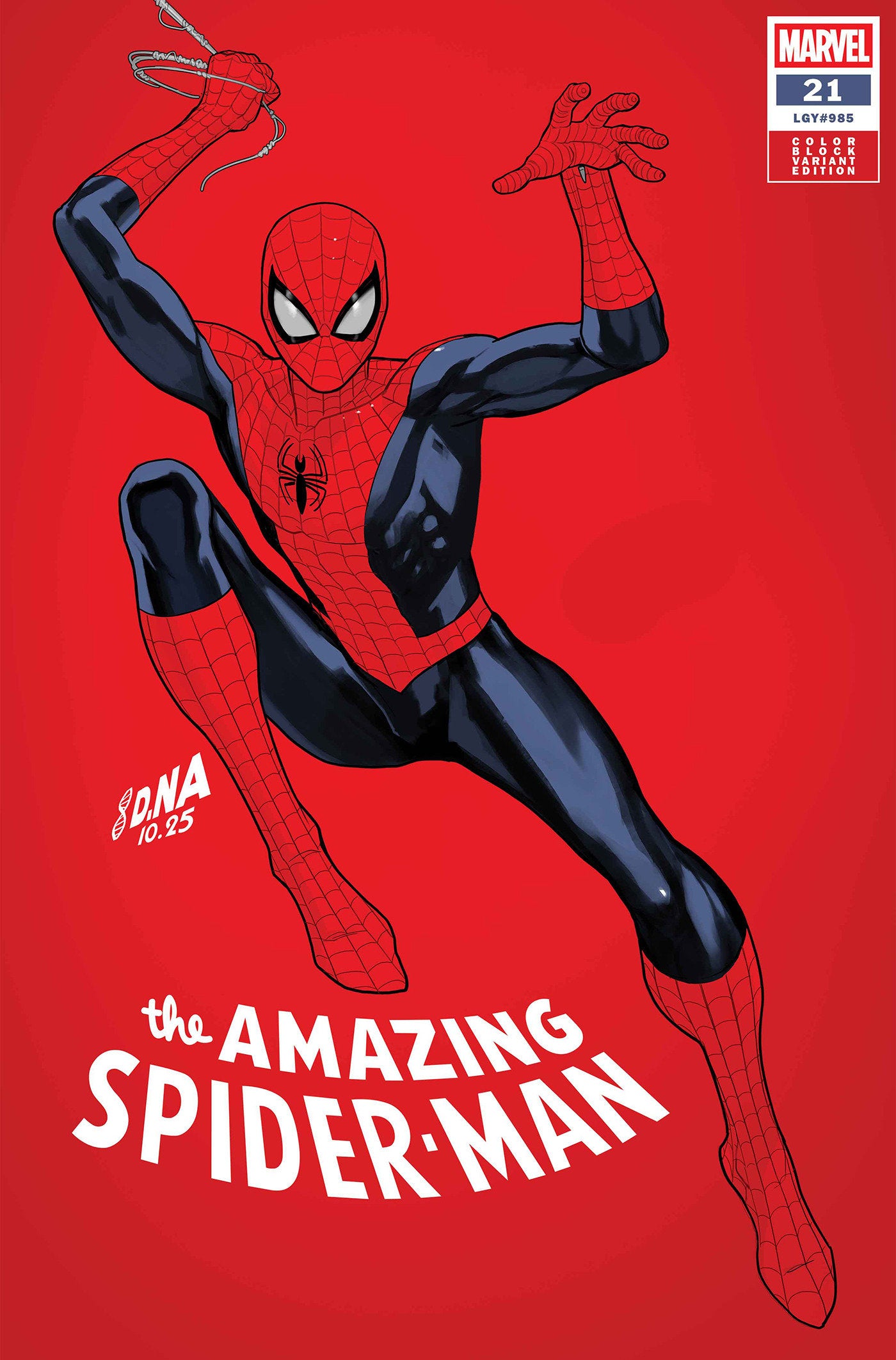 AMAZING SPIDER-MAN #21 DAVID NAKAYAMA COLOR BLOCK RED VARIANT ISBN: 75960621001502131 - Release Date: 2/4/26