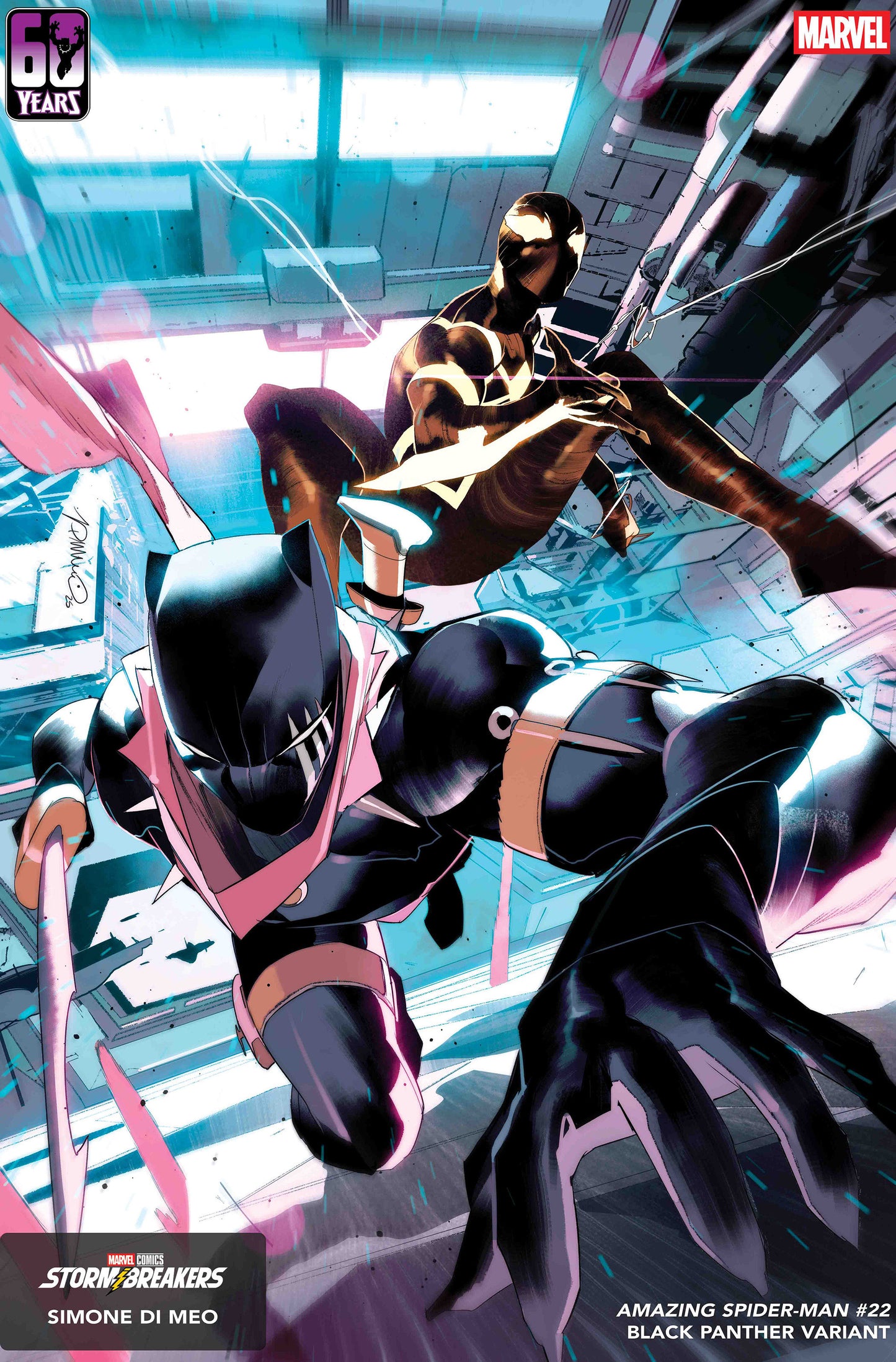 AMAZING SPIDER-MAN #22 SIMONE DI MEO BLACK PANTHER VARIANT ISBN: 75960621001502241 - Release Date: 2/18/26