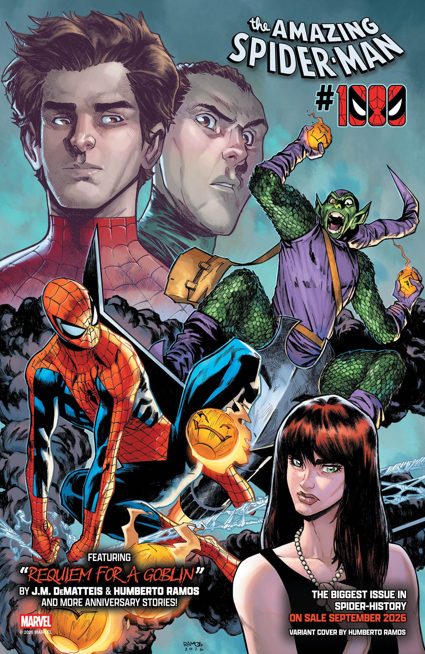 AMAZING SPIDER-MAN #1000 HUMBERTO RAMOS VARIANT ISBN: 75960621001503635 - FOC DATE: 7/12/26 - Release Date: 9/16/26
