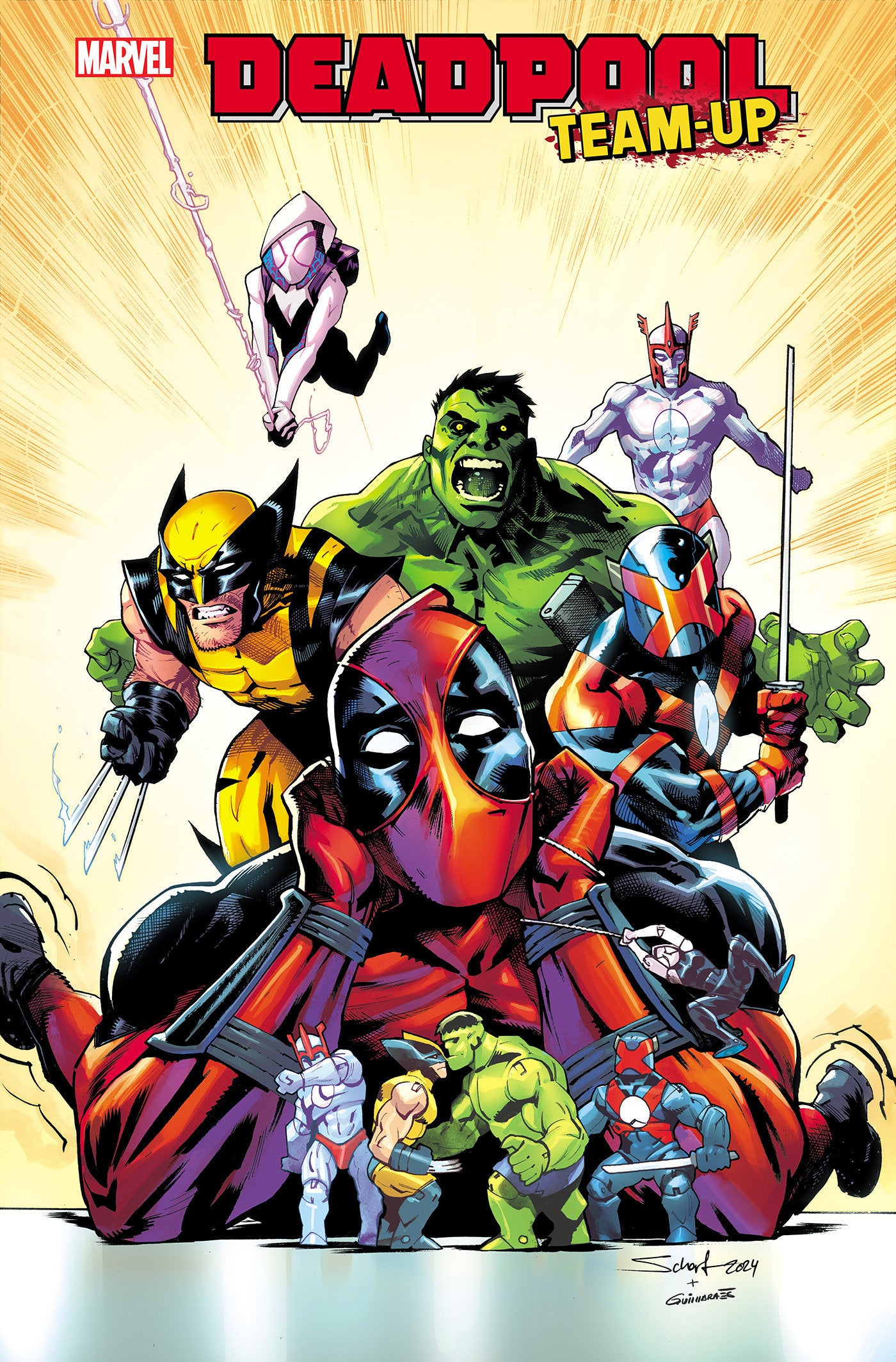 1:25 DEADPOOL TEAM-UP #1 JONAS SCHARF VARIANT, - Release Date: 8/28/24
