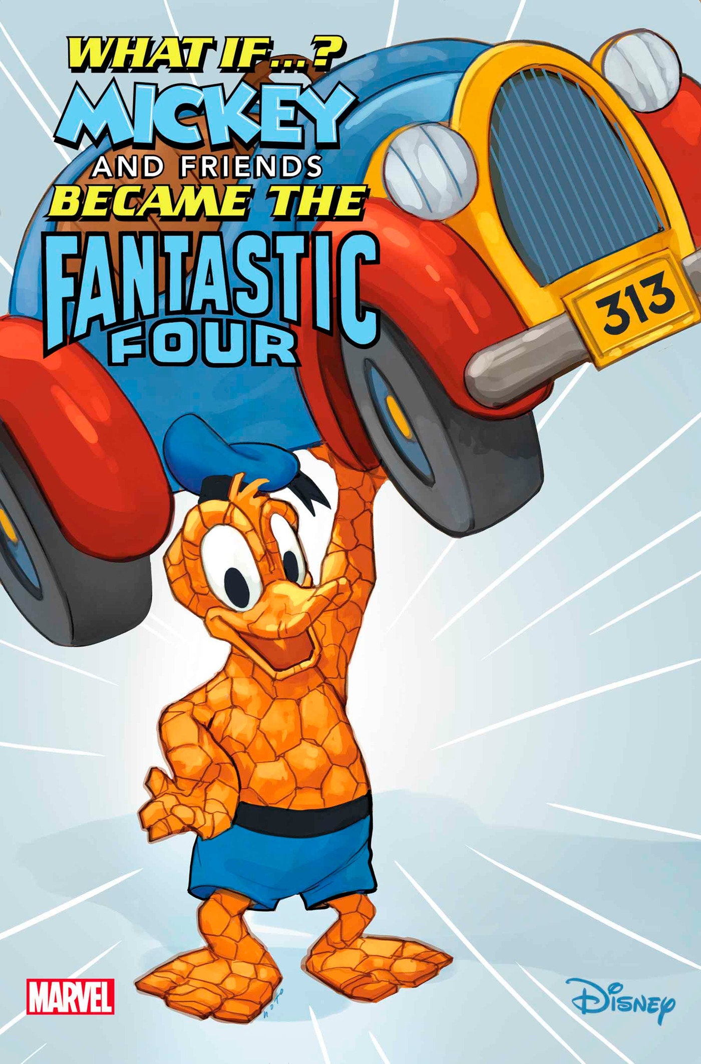 MARVEL & DISNEY: WHAT IF...? MICKEY & FRIENDS BECAME THE FANTASTIC FOUR #1 PHIL NOTO DONALD DUCK THE THING VARIANT - Release Date: 1/8/25
