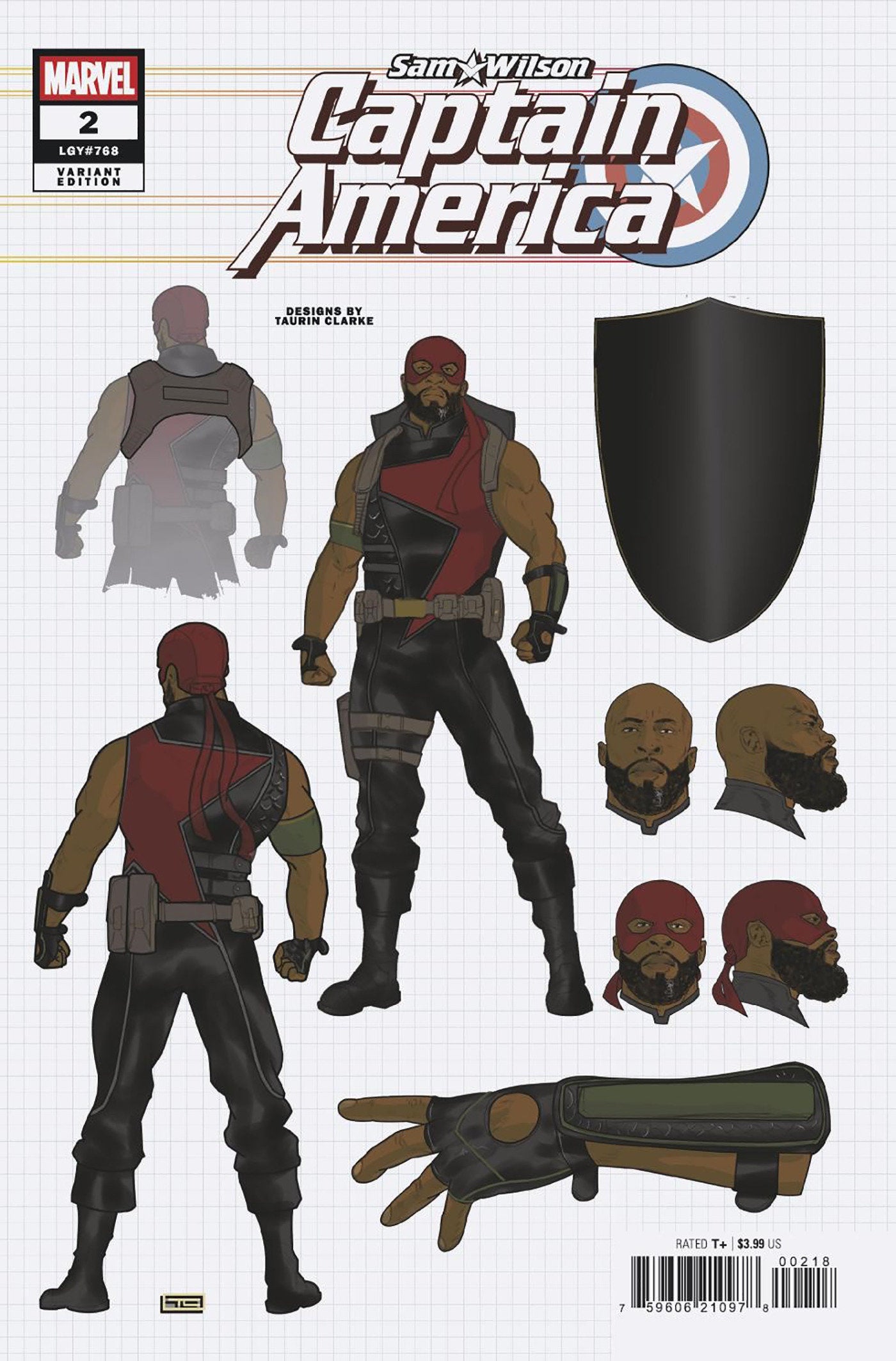 1:10 SAM WILSON, CAPTAIN AMERICA #2 TAURIN CLARKE DESIGN VARIANT - Release Date: 2/12/25