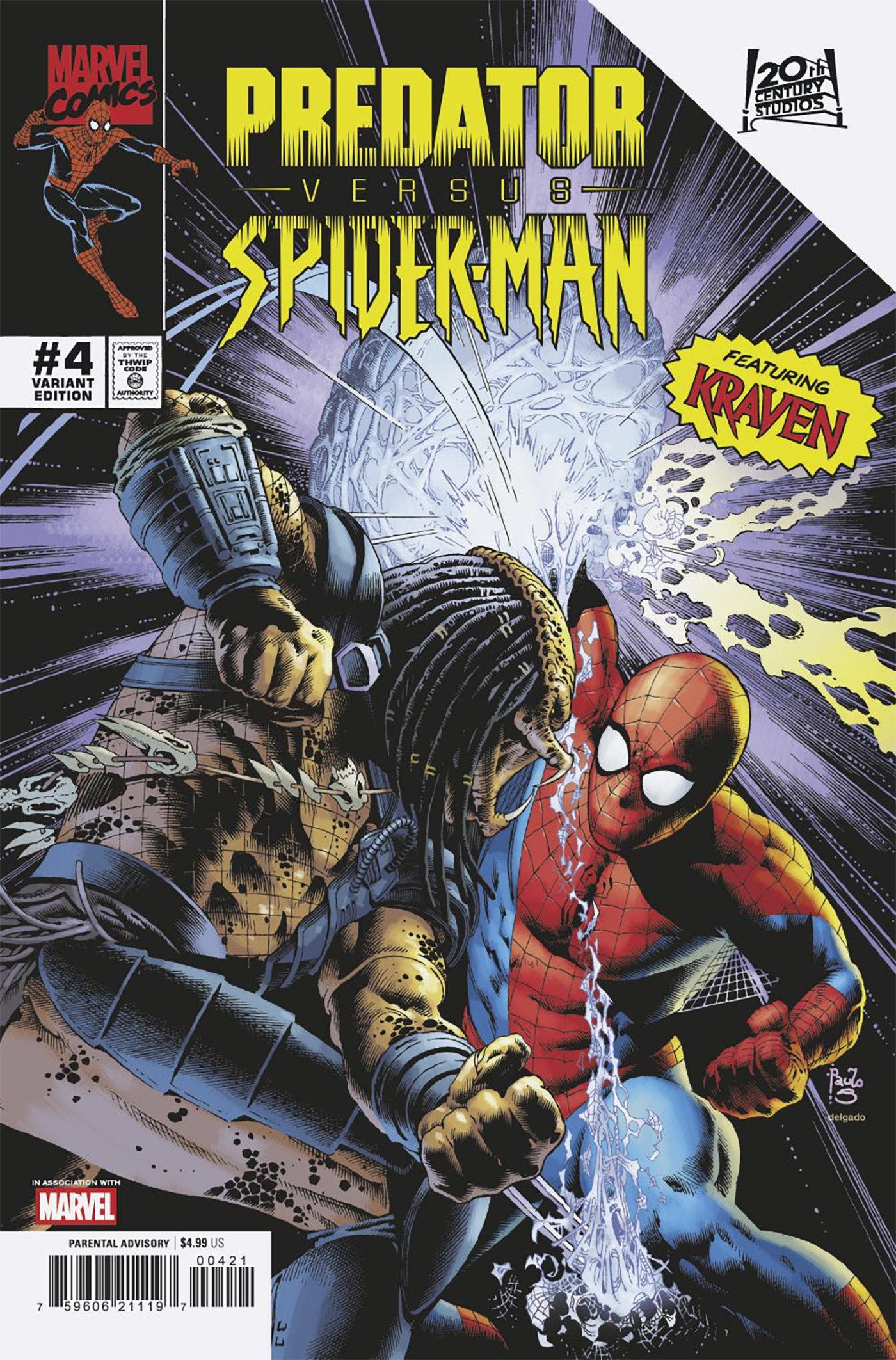 PREDATOR VS. SPIDER-MAN #4 PAULO SIQUEIRA VARIANT - ISBN: 75960621119700421 - Release Date: 7/16/25