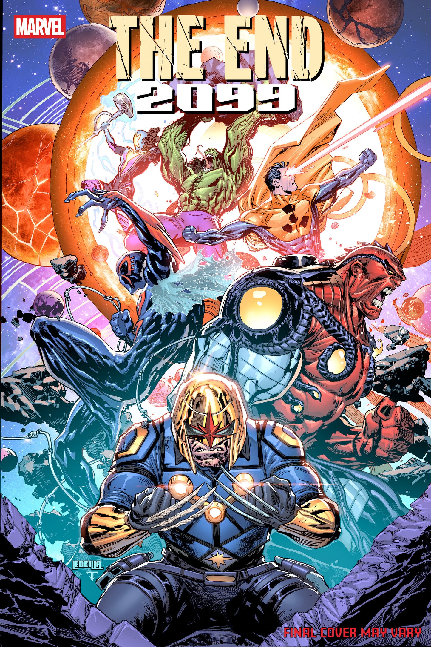 THE END 2099 #4 KEN LASHLEY BATTLE VARIANT ISBN: 75960621138800421 - FOC DATE: 02/09/2026 - Release Date: 03/11/2026