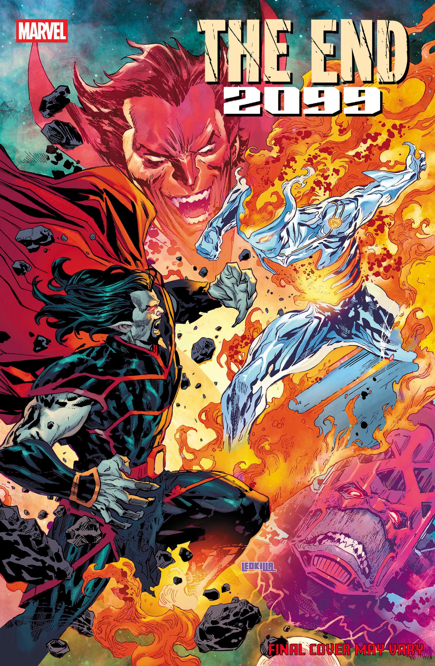 THE END 2099 #5 KEN LASHLEY BATTLE VARIANT ISBN: 75960621138800521 - FOC DATE: 3/8/26 - Release Date: 4/8/26