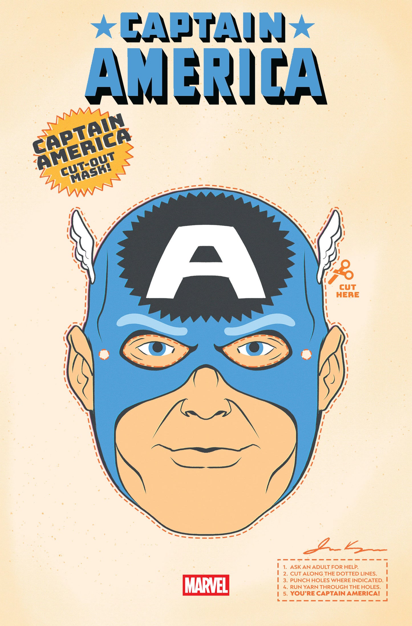 CAPTAIN AMERICA #3 RETRO HALLOWEEN MASK VARIANT - 9/10/25 - Release Date: 9/10/25