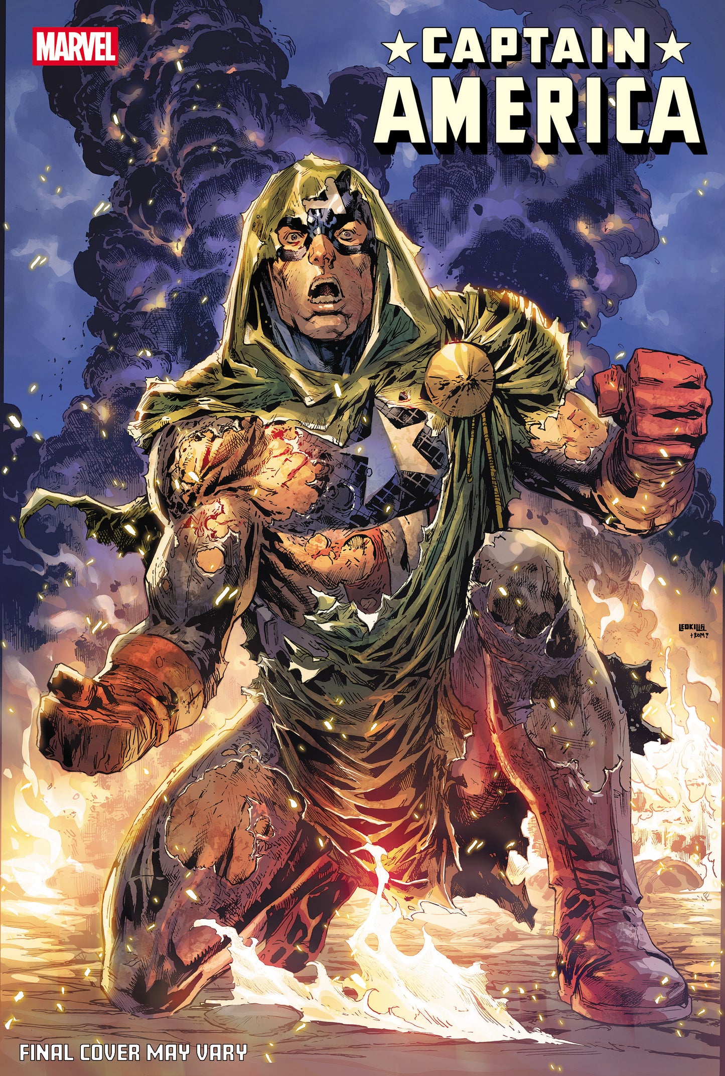 CAPTAIN AMERICA #8 KEN LASHLEY DOOM HOMAGE VARIANT ISBN: 75960621146300841 - FOC DATE: 2/16/26 - Release Date: 3/18/26