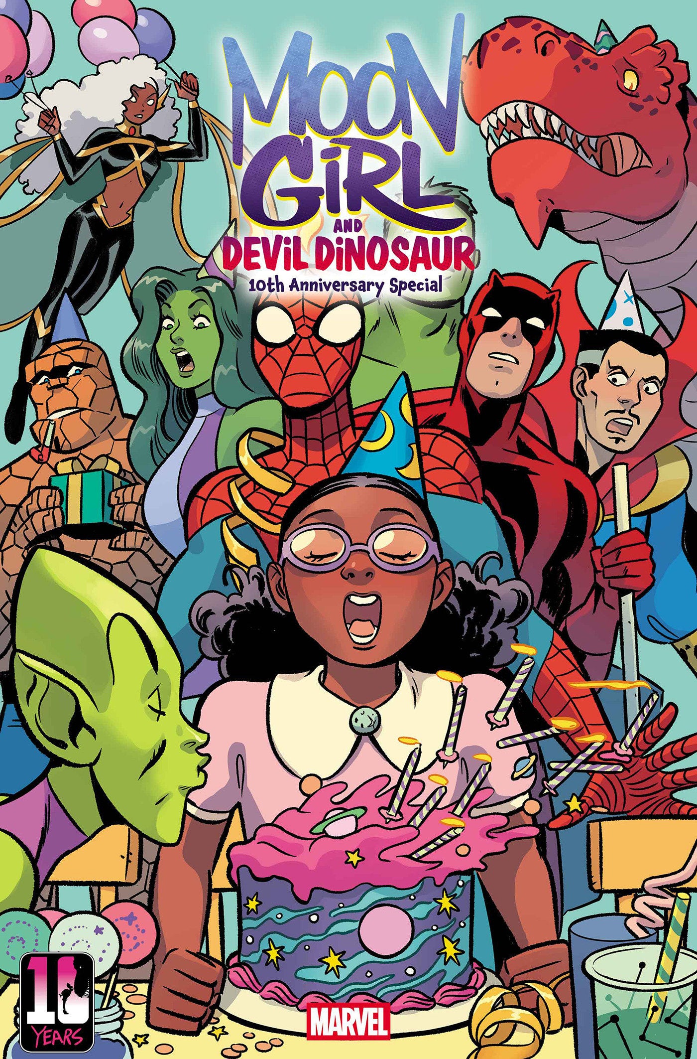 MOON GIRL & DEVIL DINOSAUR 10TH ANNIVERSARY SPECIAL #1 NATACHA BUSTOS VARIANT - Release Date: 04/02/2025