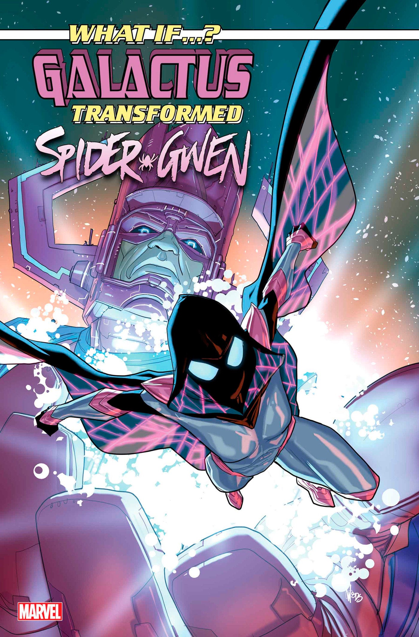 WHAT IF...? GALACTUS: GALACTUS TRANSFORMED SPIDER-GWEN? #1 PETE WOODS VARIANT - Release Date: 1/29/25