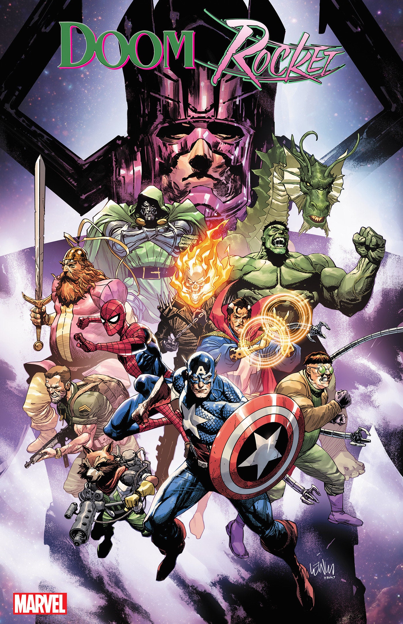 DOCTOR DOOM & ROCKET RACCOON #1 LEINIL YU PROMO ART VARIANT - Release Date: 1/22/25
