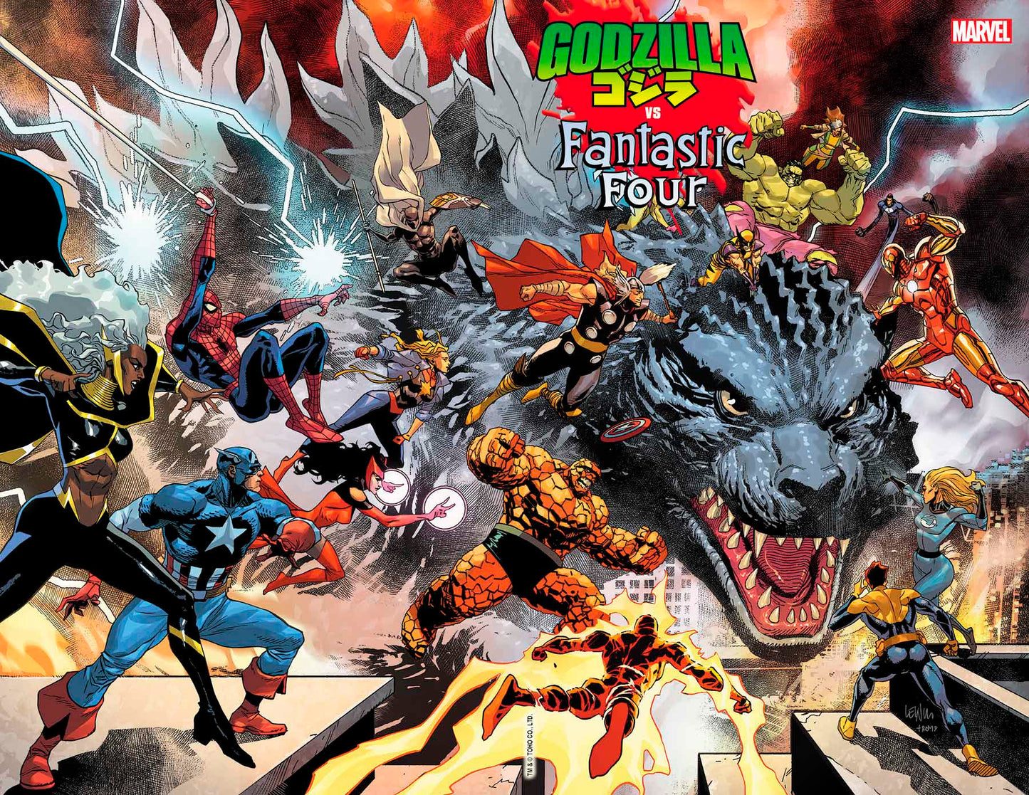 GODZILLA VS. FANTASTIC FOUR #1 LEINIL YU WRAPAROUND VARIANT - Release Date: 3/19/25