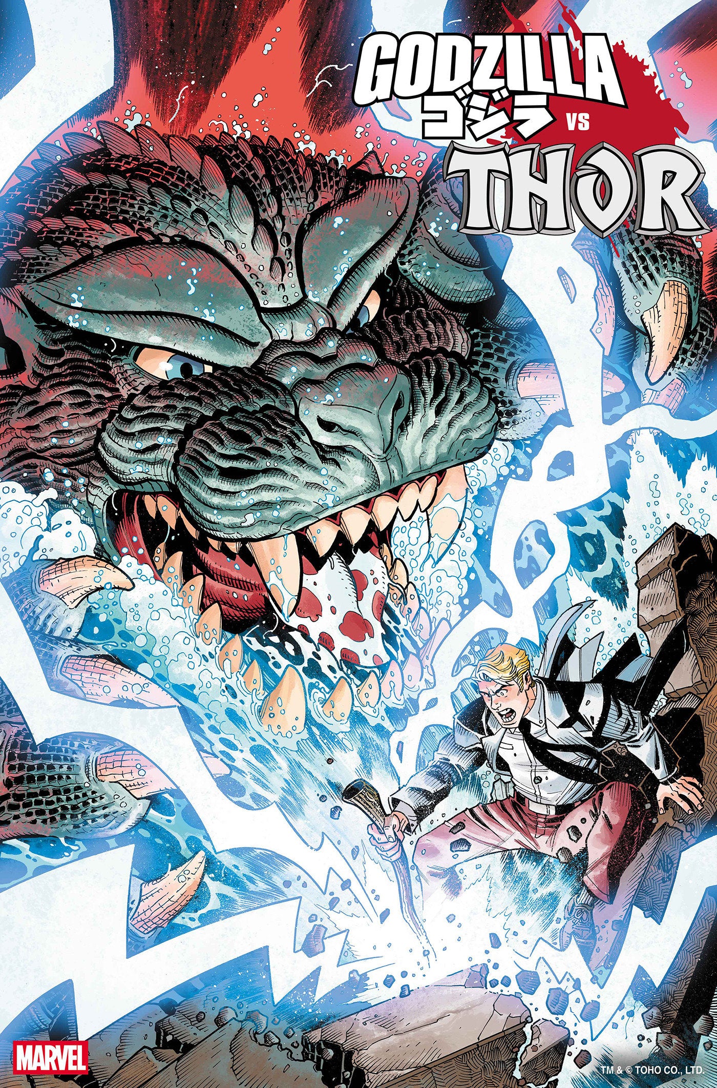 GODZILLA VS. THOR #1 NICK BRADSHAW MONSTER HOMAGE VARIANT - Release Date: 7/2/25