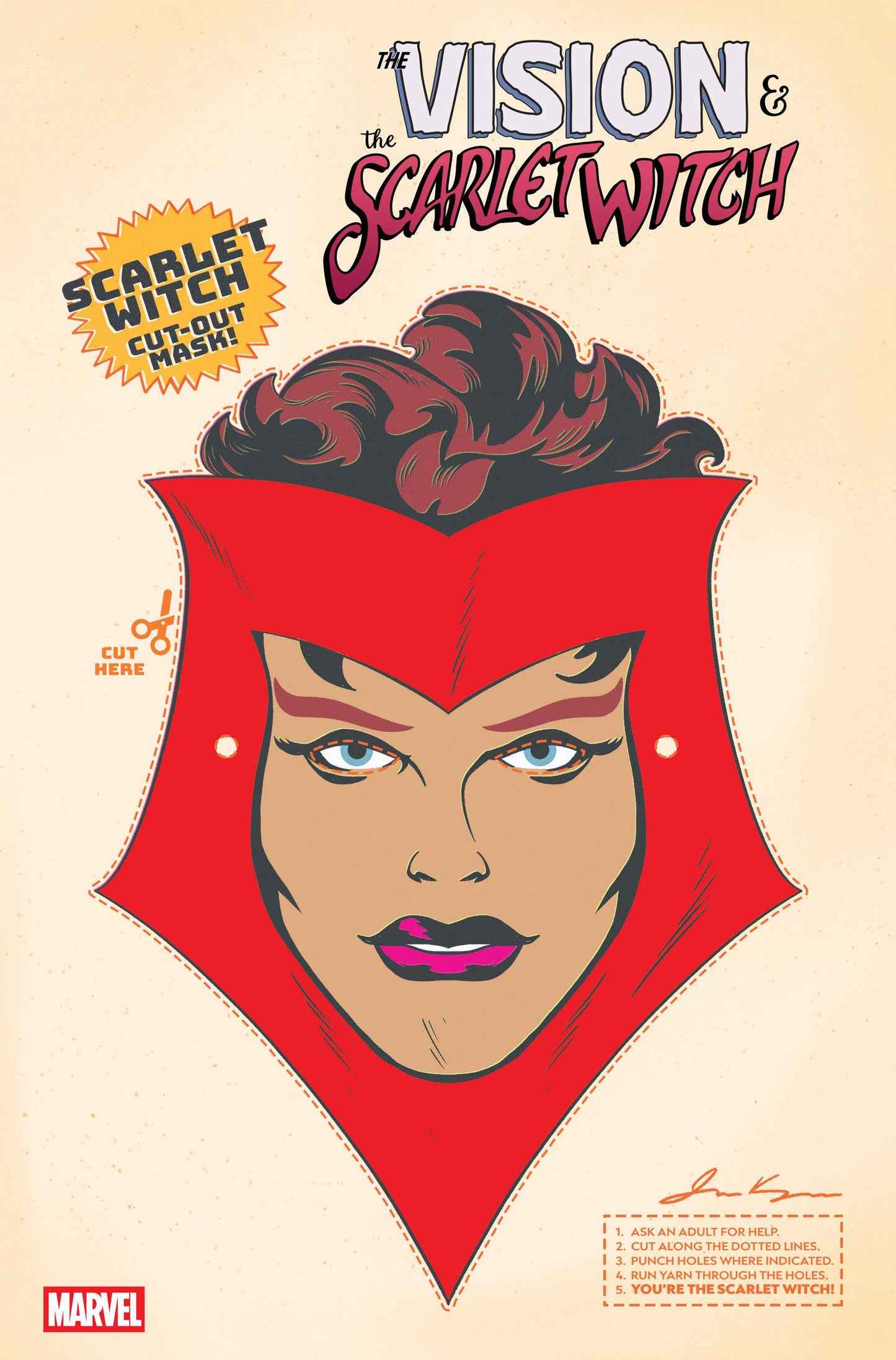 THE VISION & THE SCARLET WITCH #5 RETRO HALLOWEEN MASK VARIANT - 9/24/25 - Release Date: 9/24/25