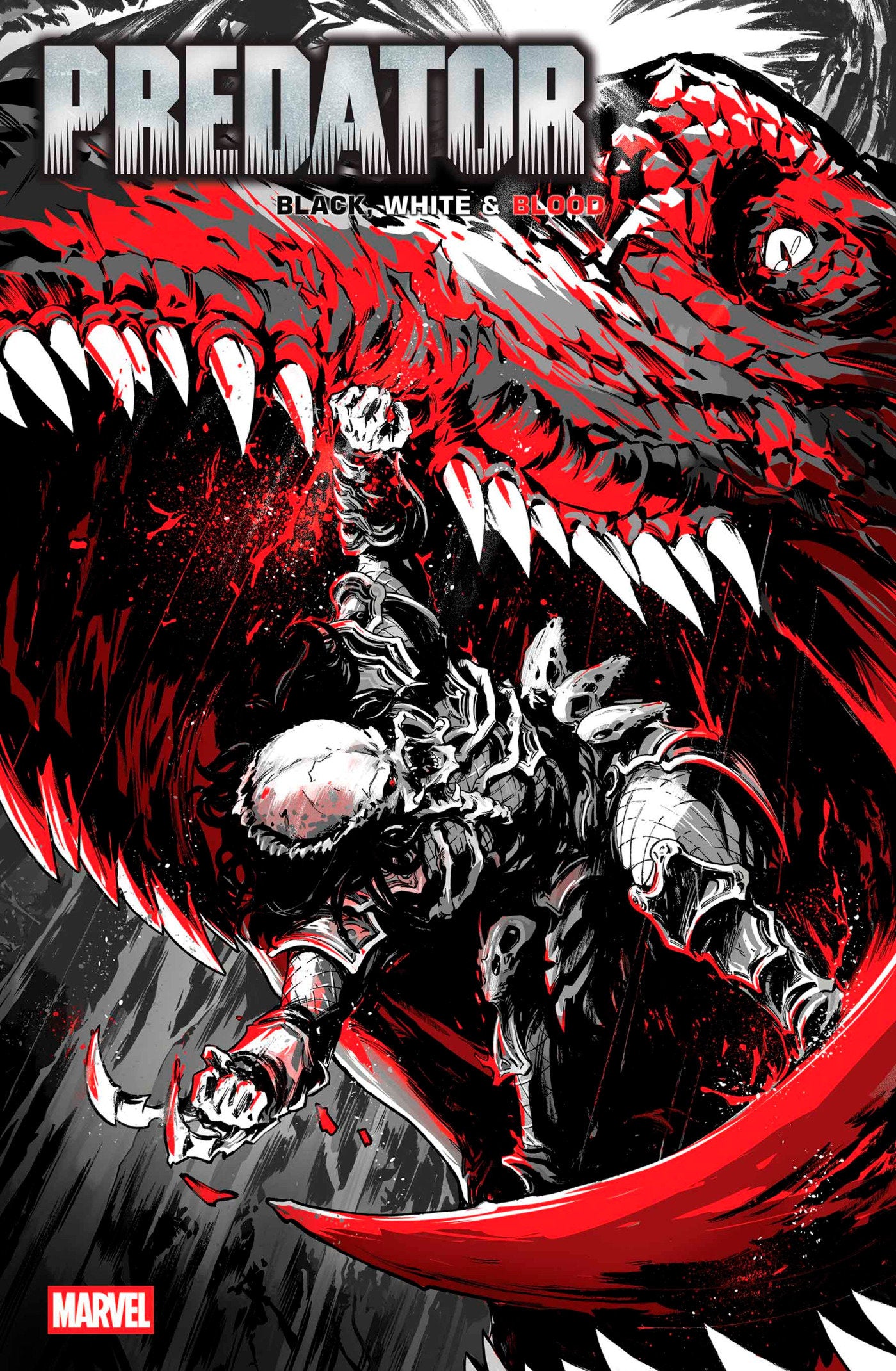 PREDATOR: BLACK, WHITE & BLOOD #1 PAOLO VILLANELLI VARIANT - Release Date: 07/02/2025