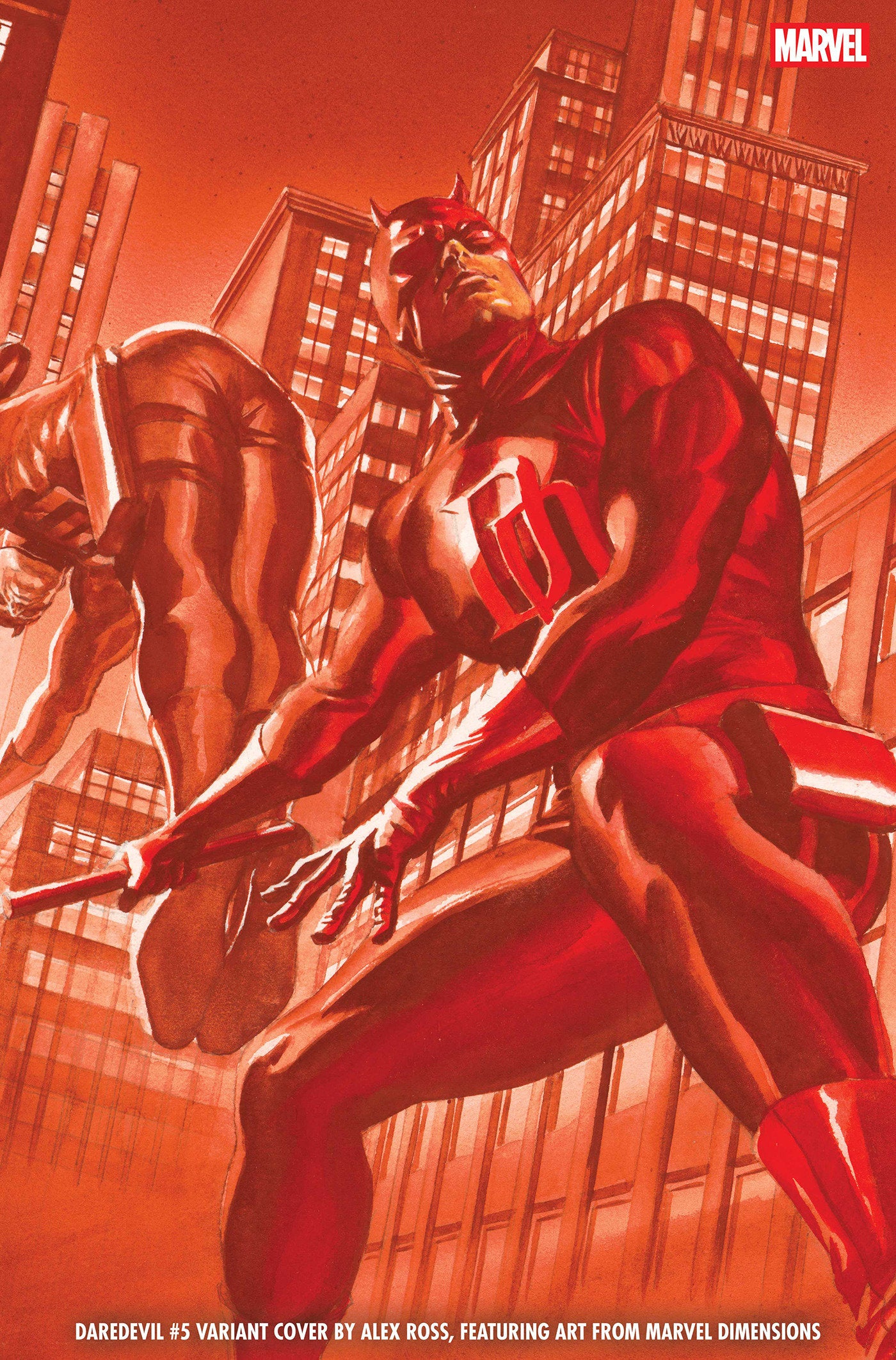 DAREDEVIL #5 ALEX ROSS MARVEL DIMENSIONS VARIANT ISBN: 75960621282800521 - FOC DATE: 7/19/26 - Release Date: 8/19/26