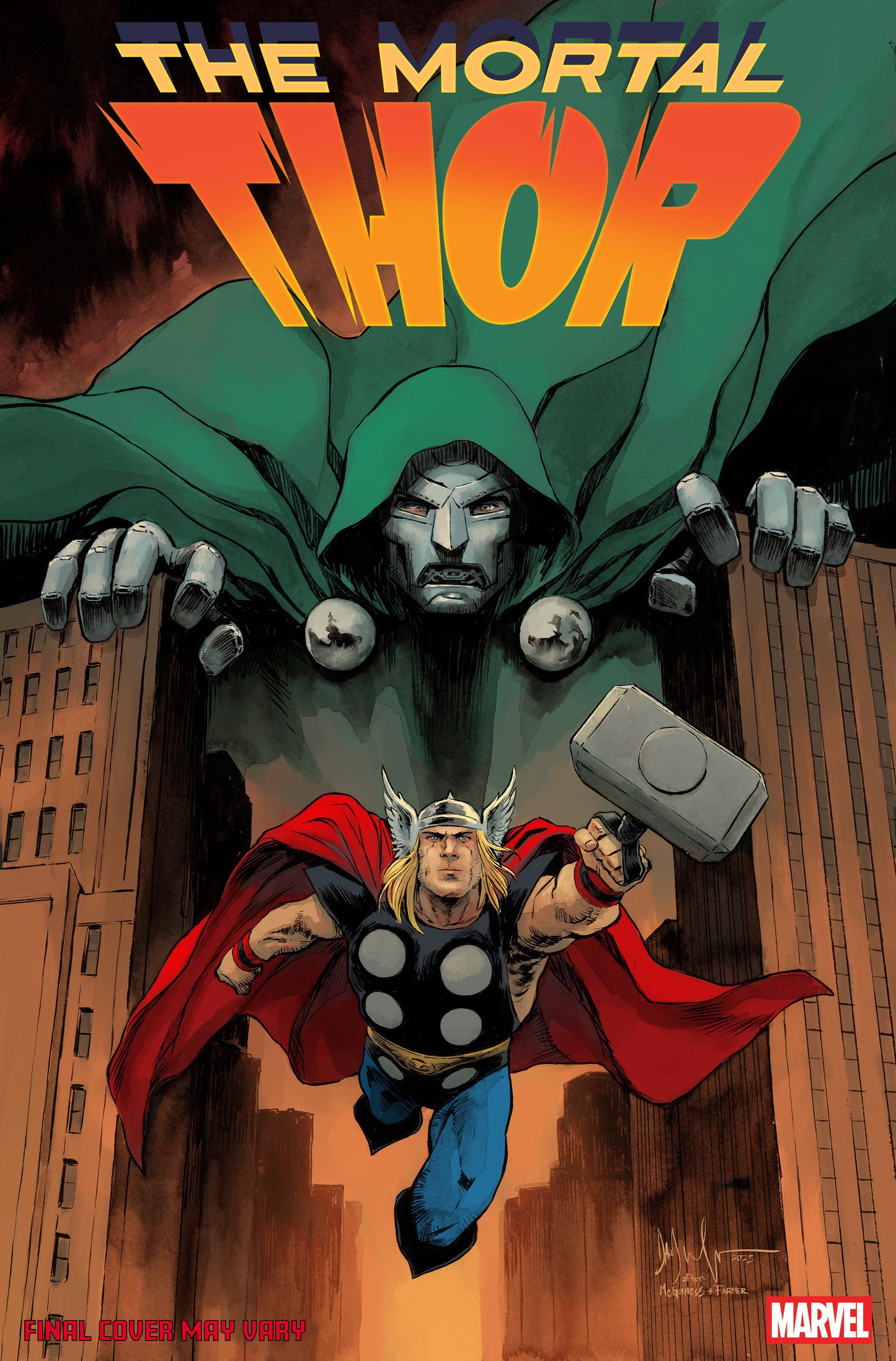 MORTAL THOR #8 DAVE WACHTER DOOM HOMAGE VARIANT ISBN: 75960621284200821 - FOC DATE: 02/09/2026 - Release Date: 03/11/2026