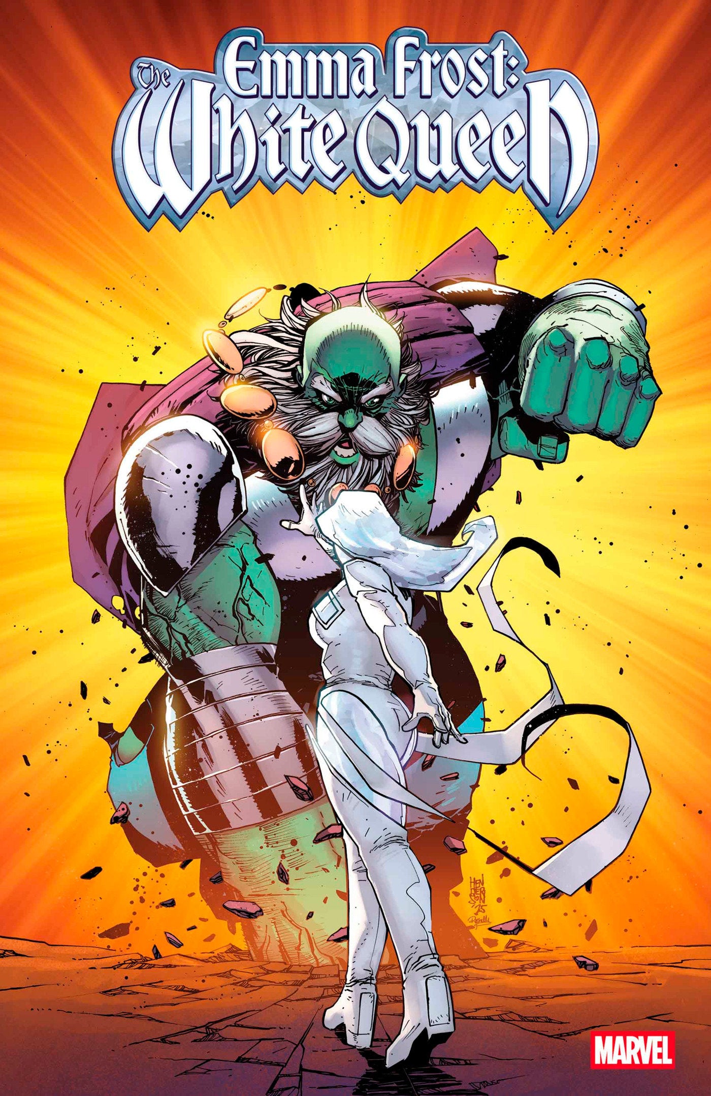 EMMA FROST: THE WHITE QUEEN #1 MIKE HENDERSON BRING ON THE BAD GUYS VARIANT - Release Date: 6/18/25